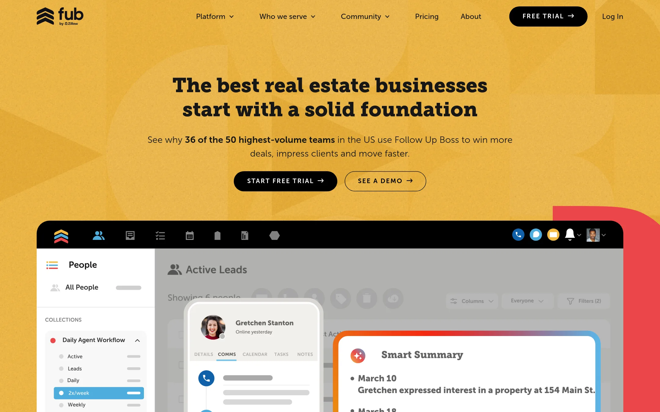 Follow Up Boss homepage
