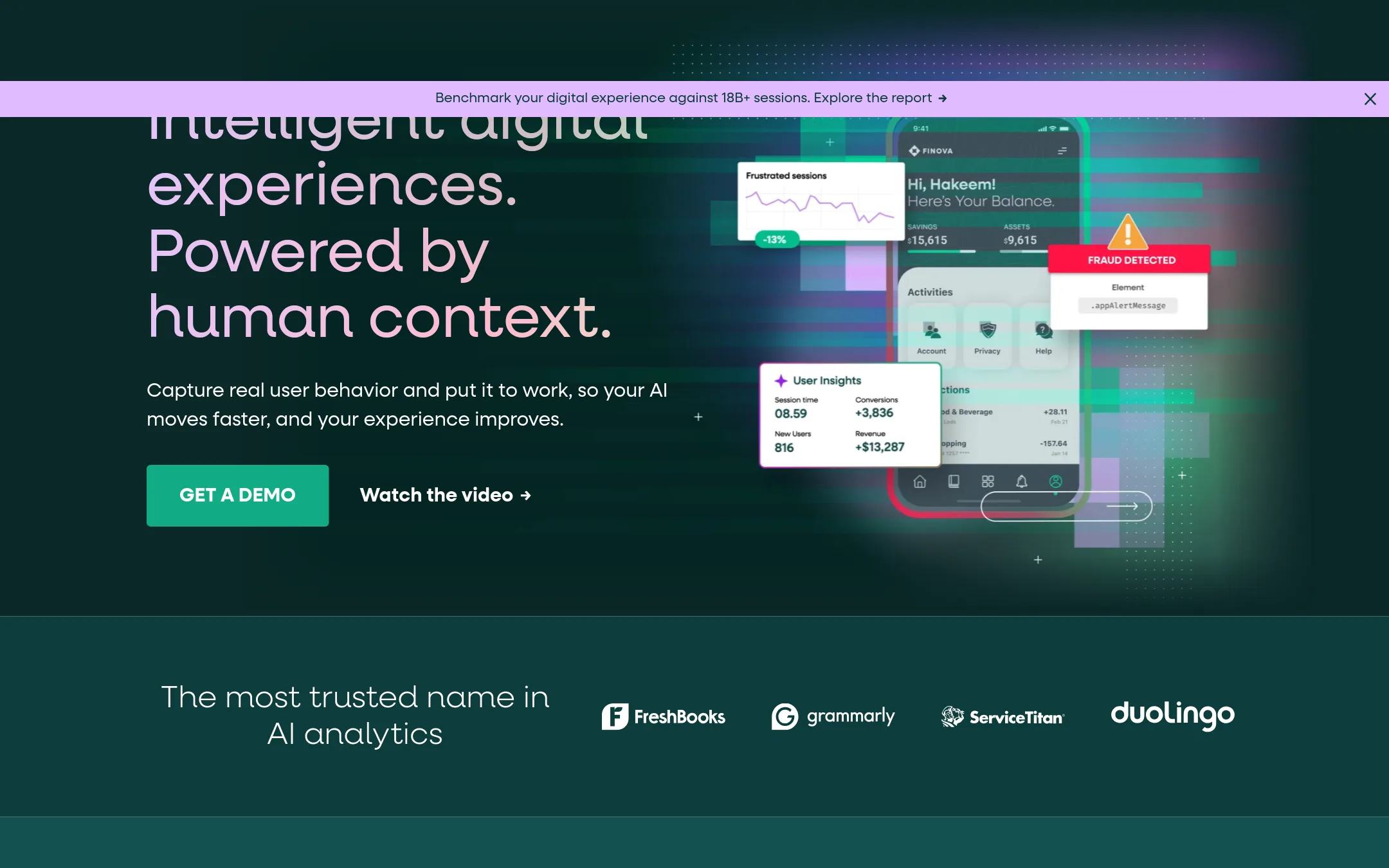 FullStory homepage