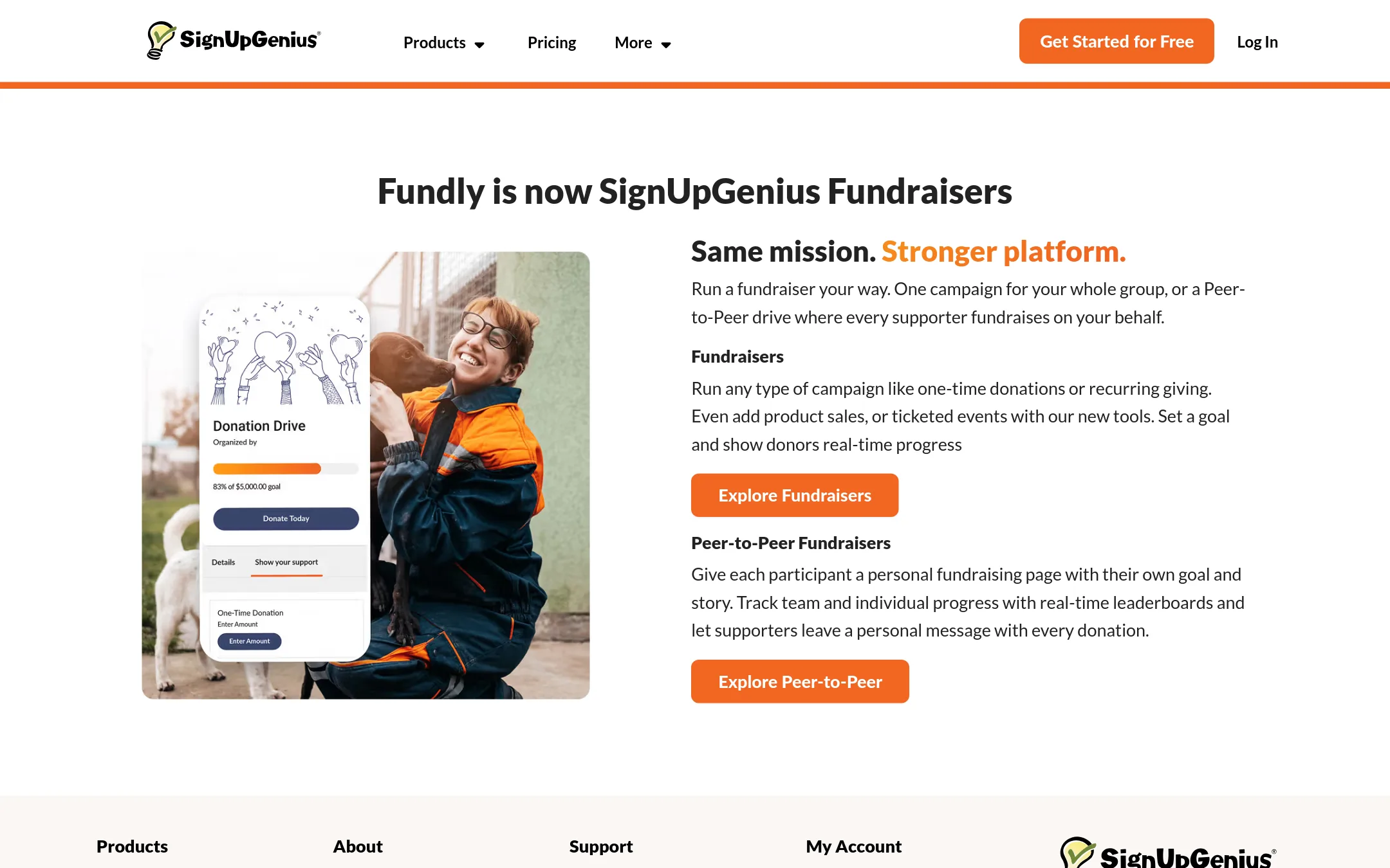 Fundly homepage