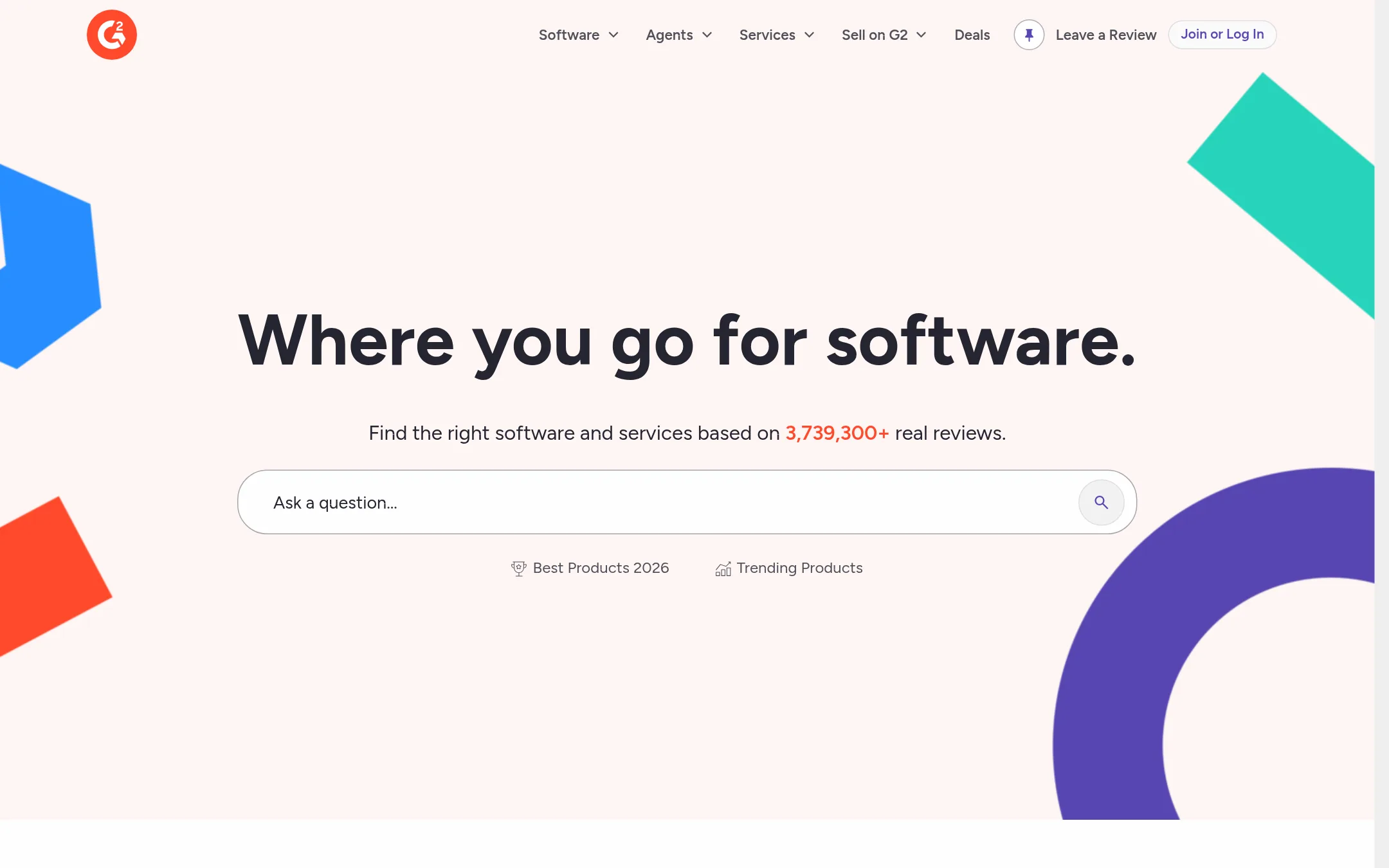 G2 homepage