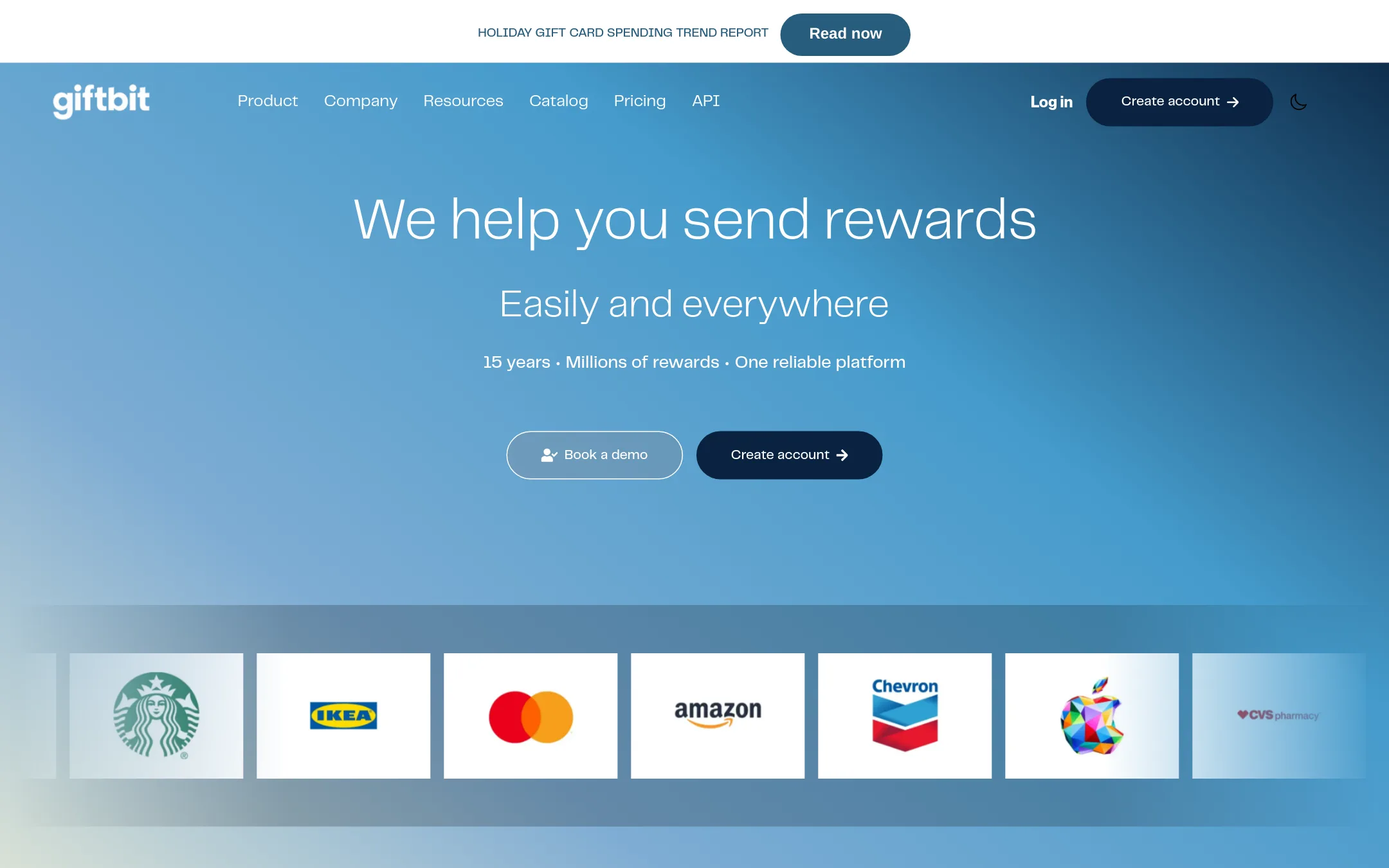 Giftbit homepage