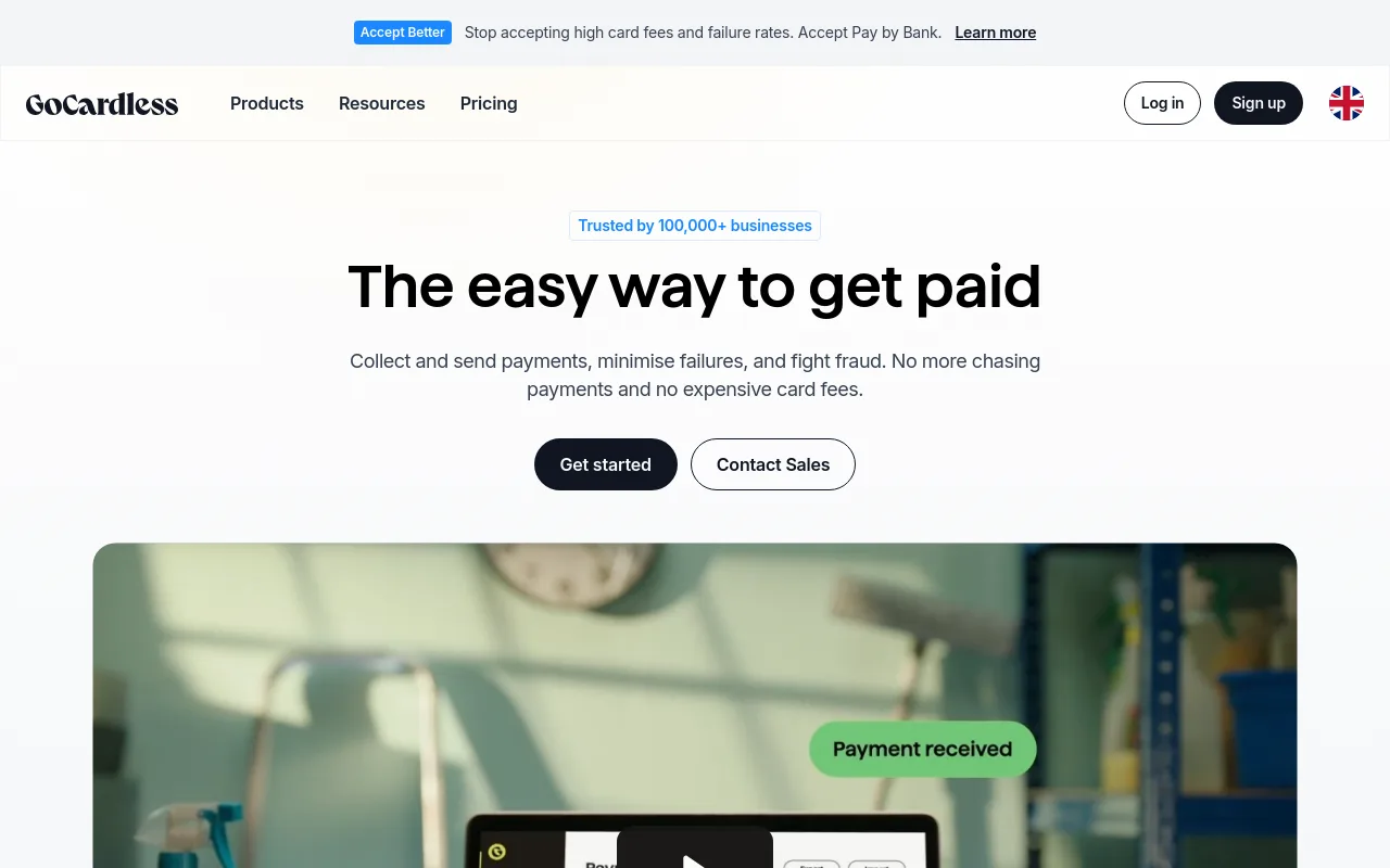 GoCardless homepage