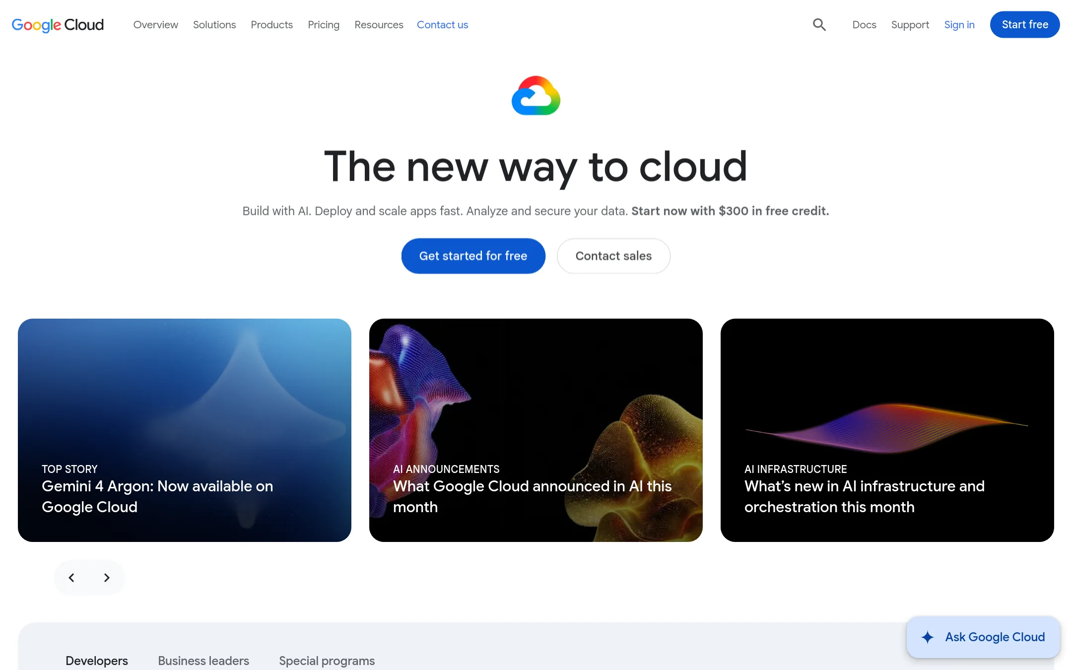 Google Cloud HPC homepage