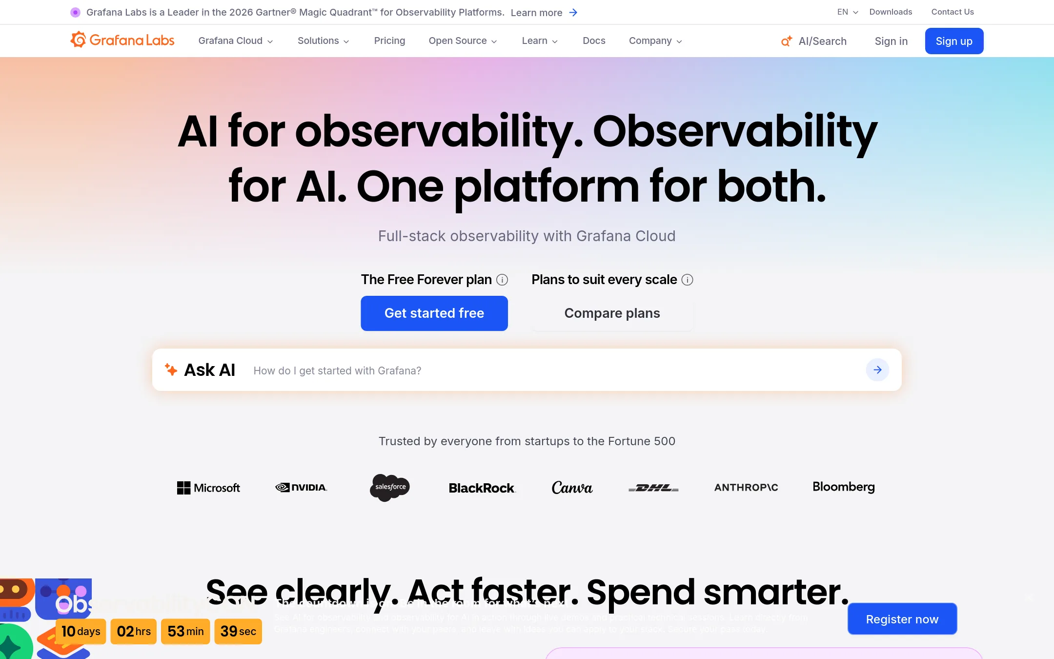 Grafana Labs homepage