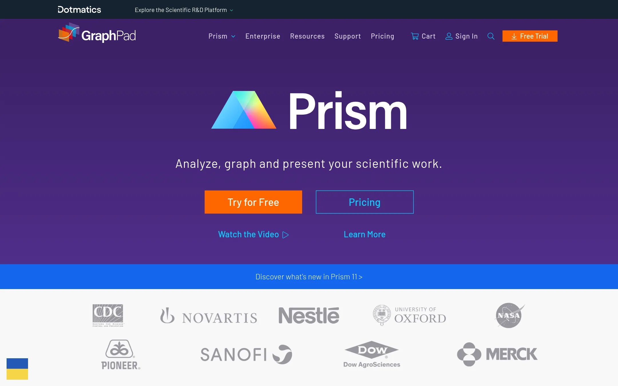 GraphPad Prism homepage
