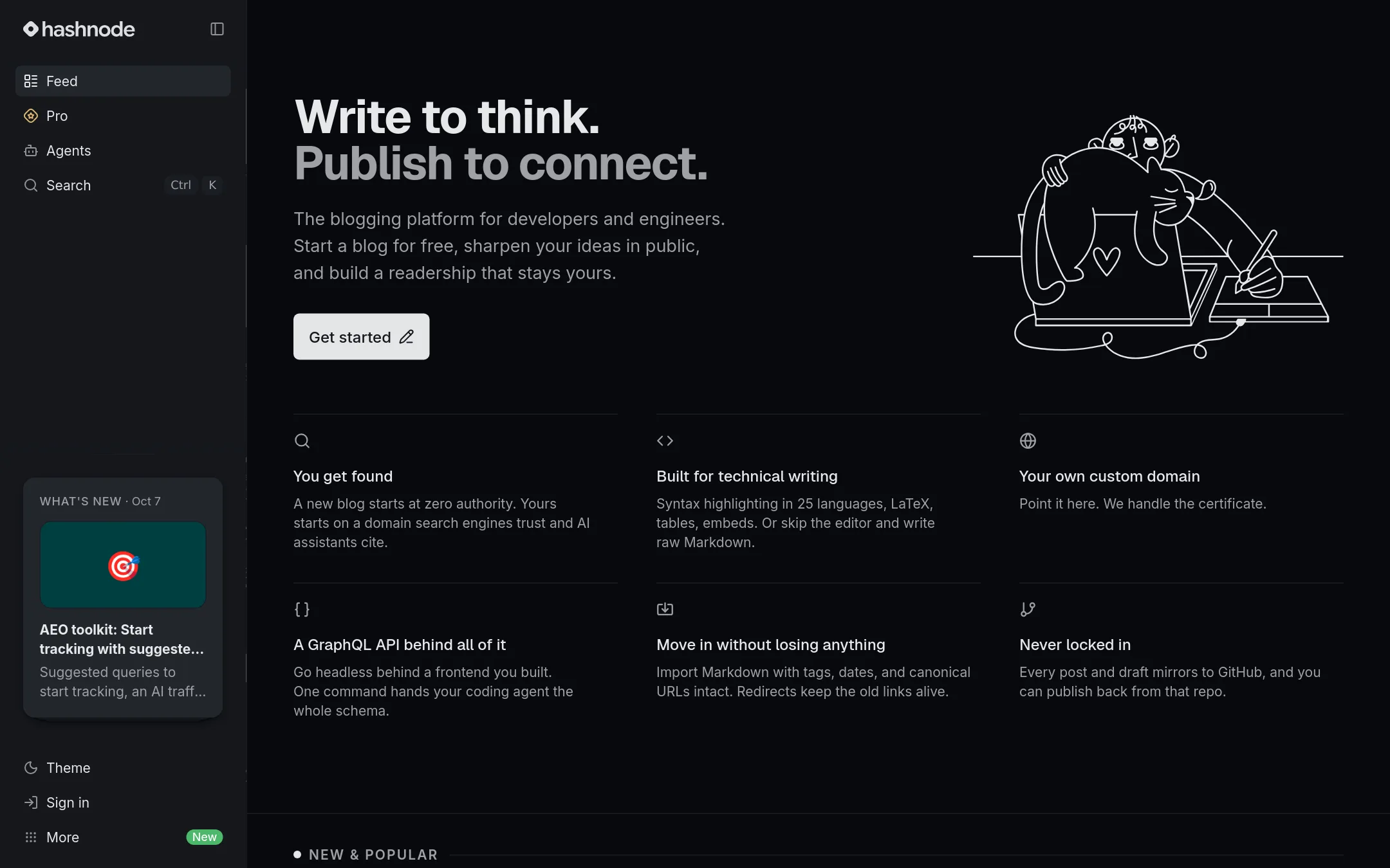 Hashnode homepage
