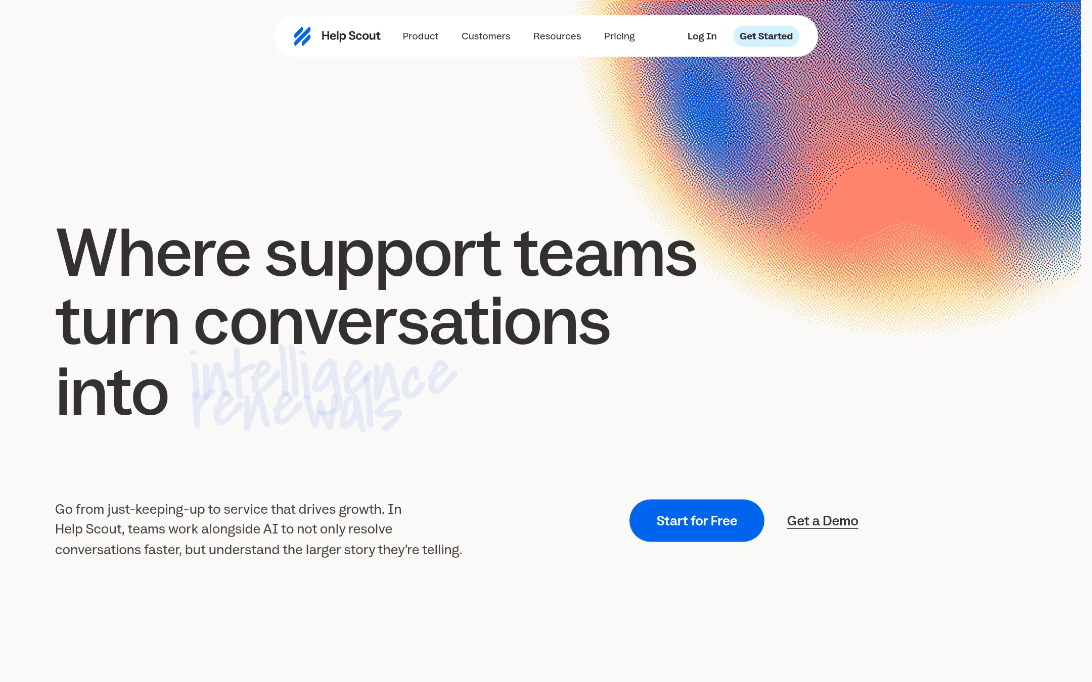 Help Scout homepage