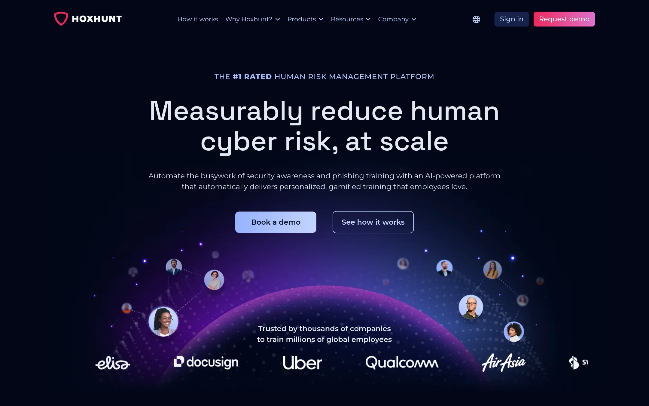 Hoxhunt homepage