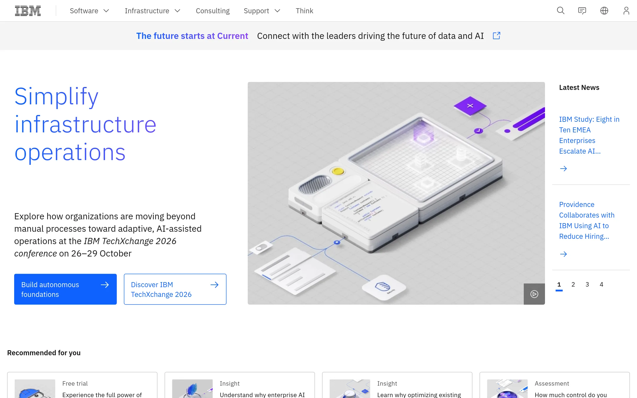 IBM watsonx homepage