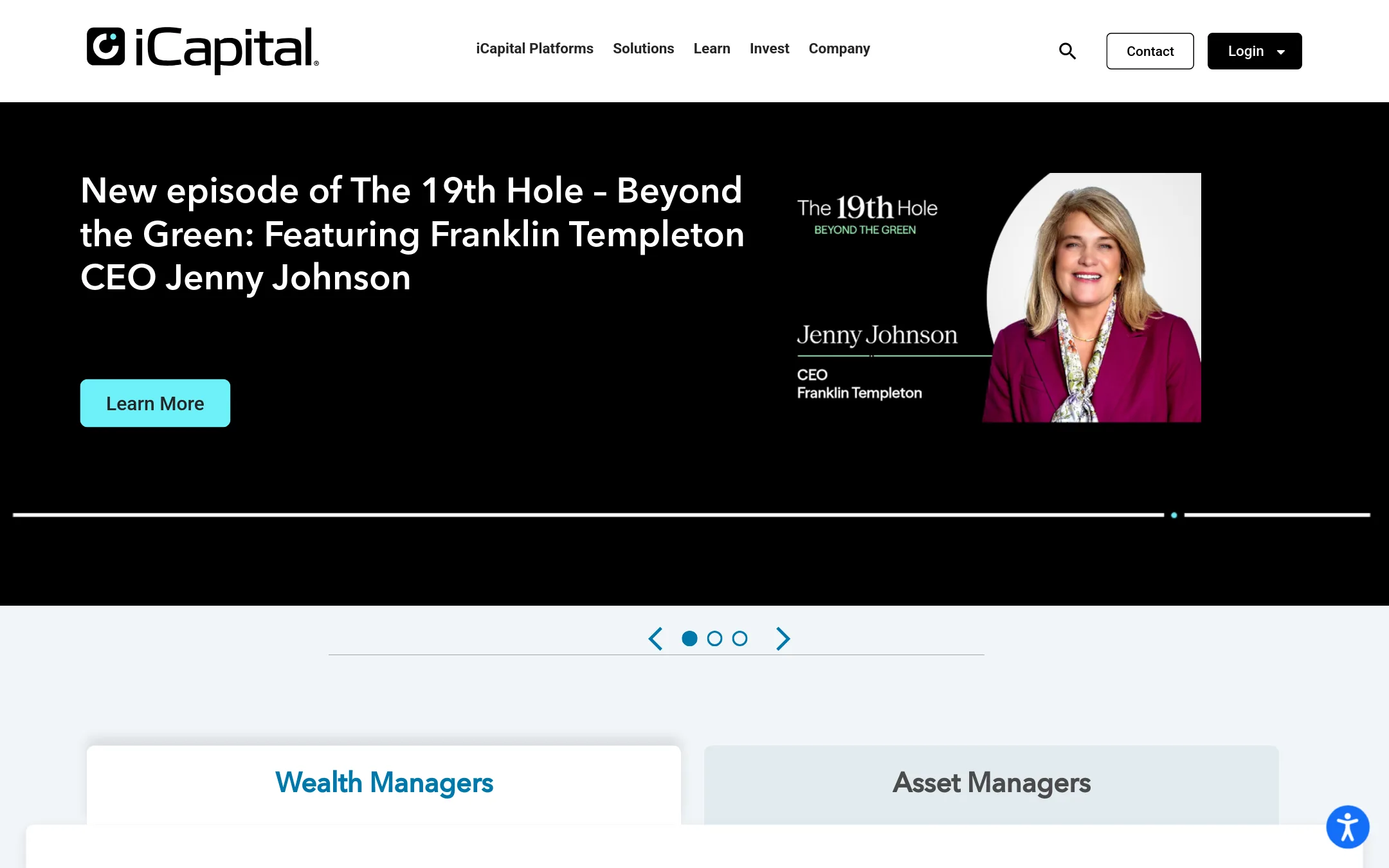 iCapital homepage