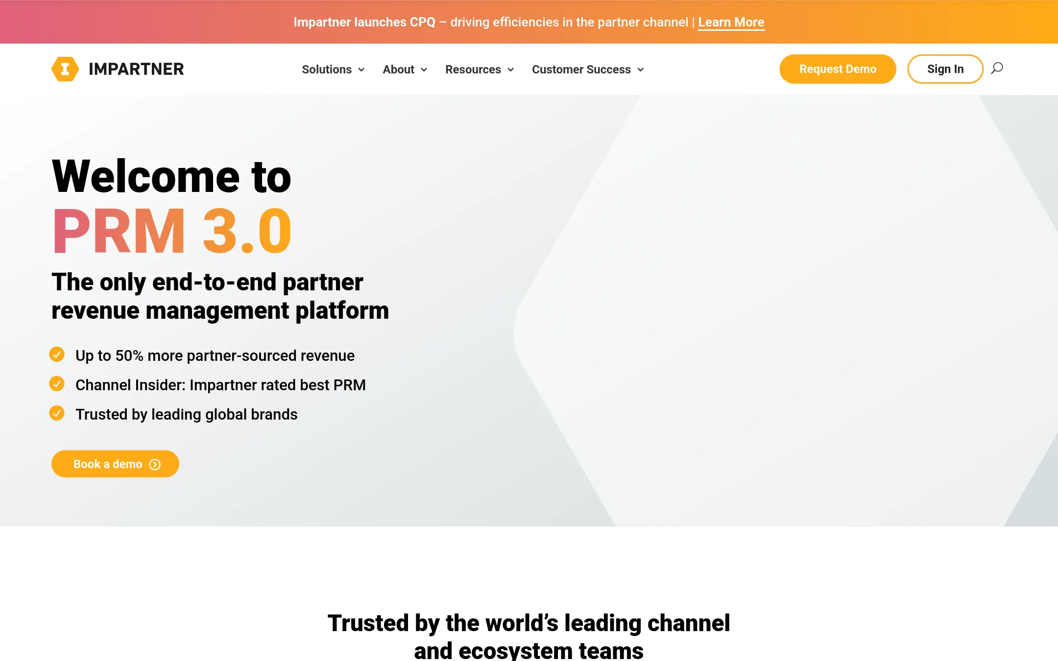 Impartner homepage