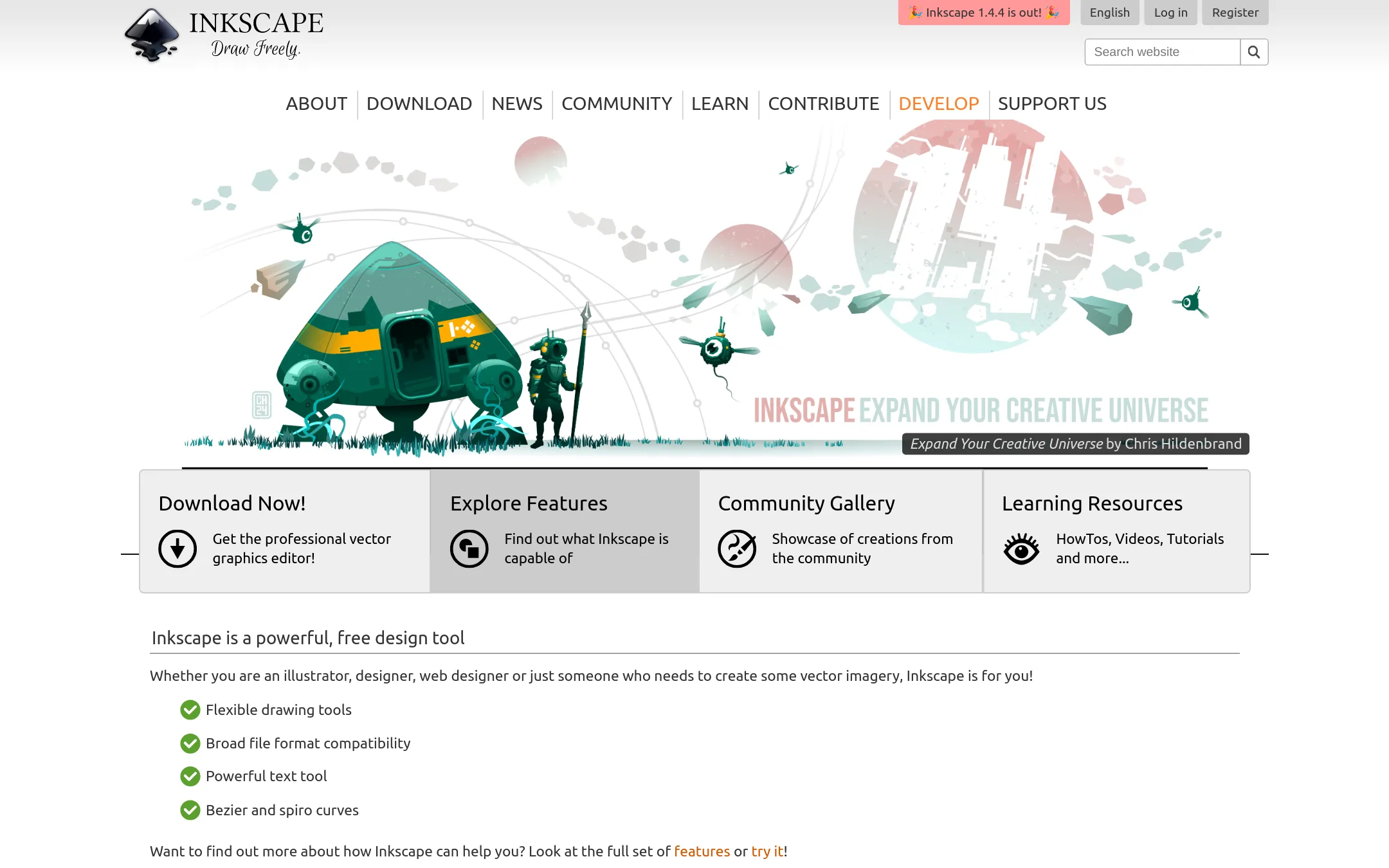 Inkscape homepage