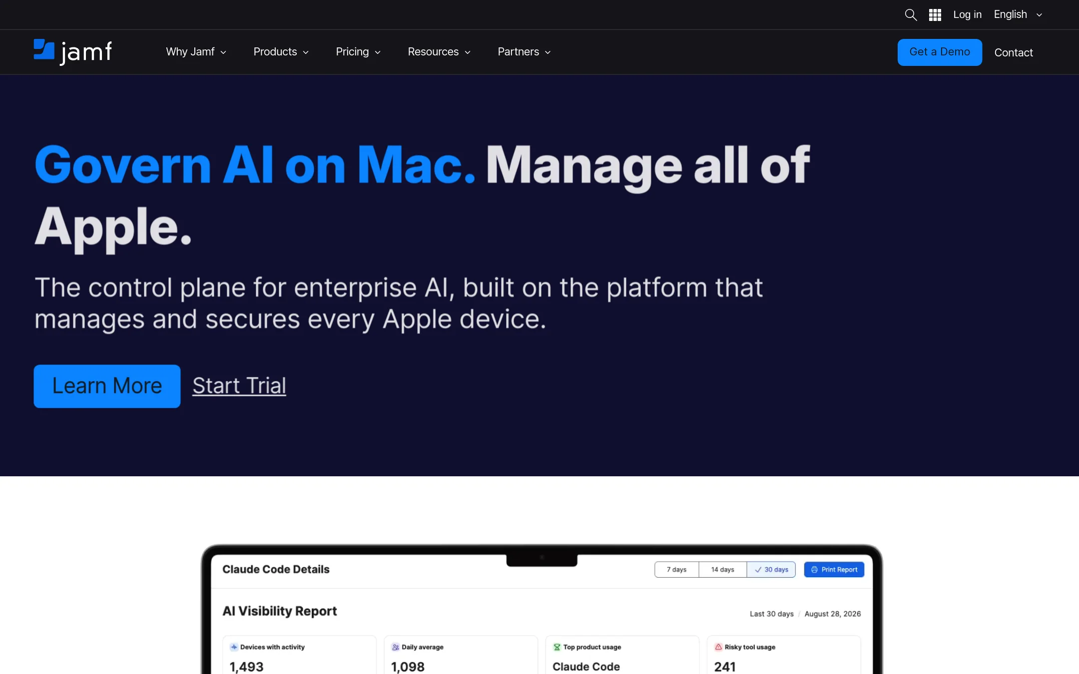 Jamf Pro homepage