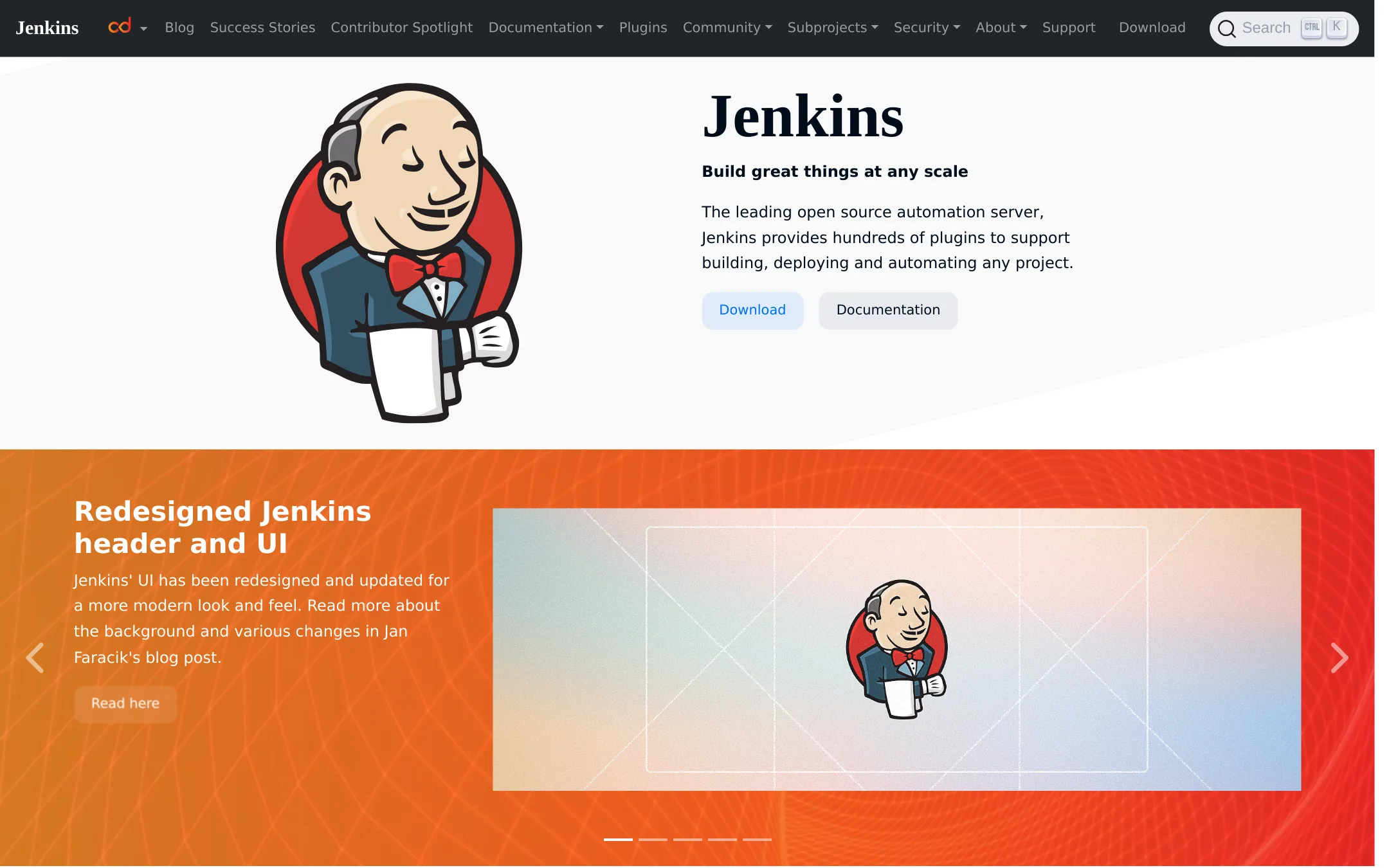 Jenkins homepage