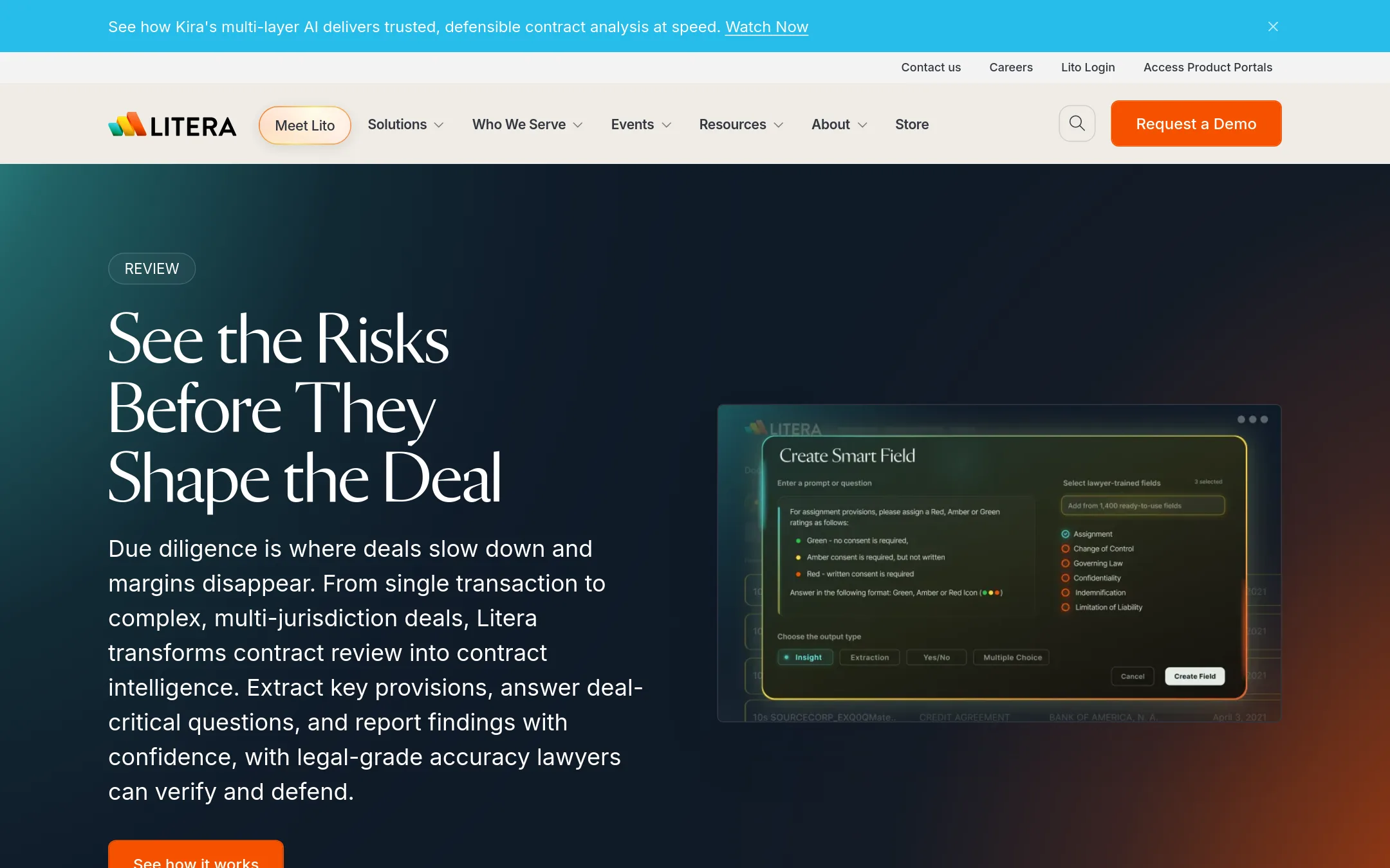 Kira Systems homepage