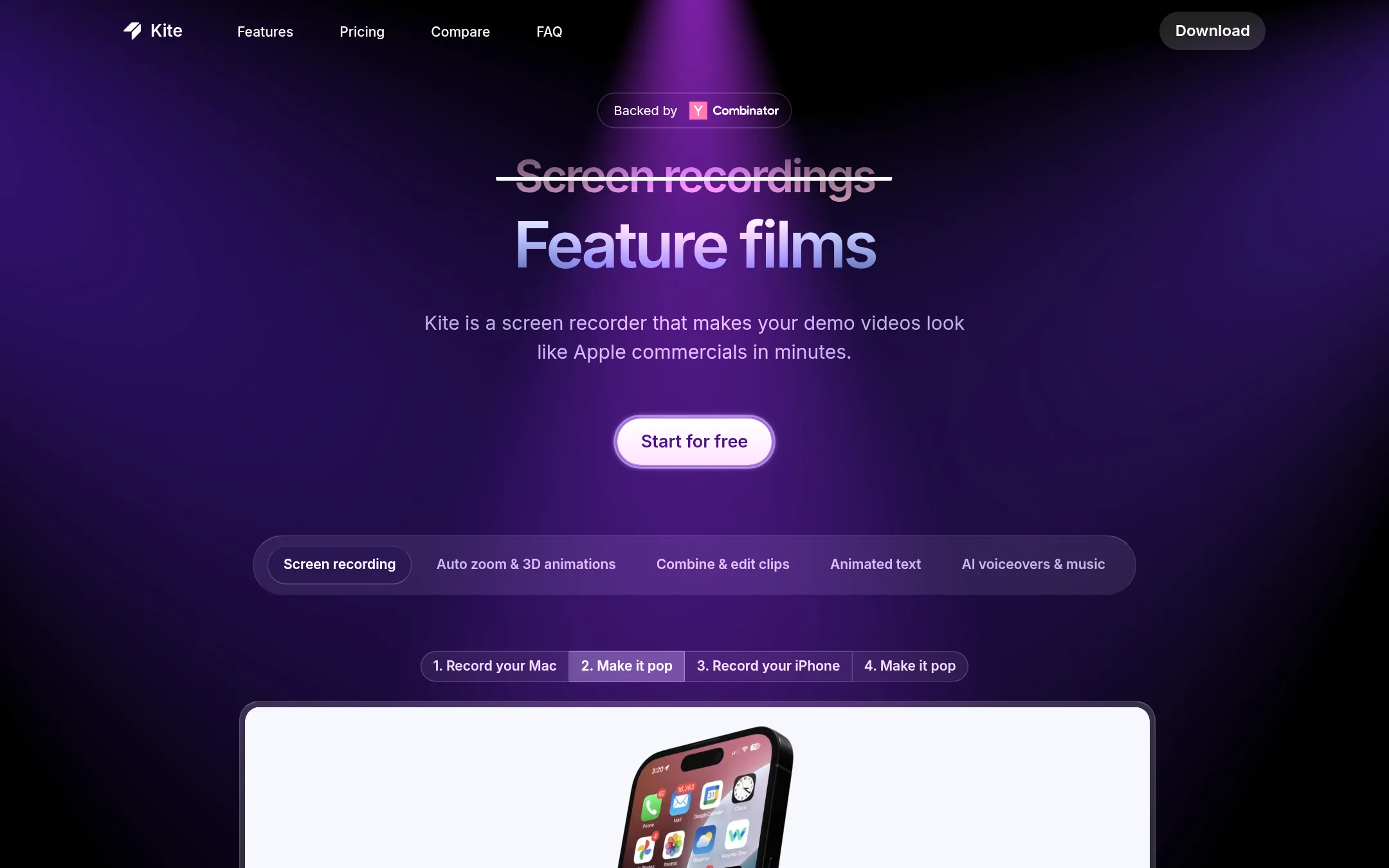 Kite homepage