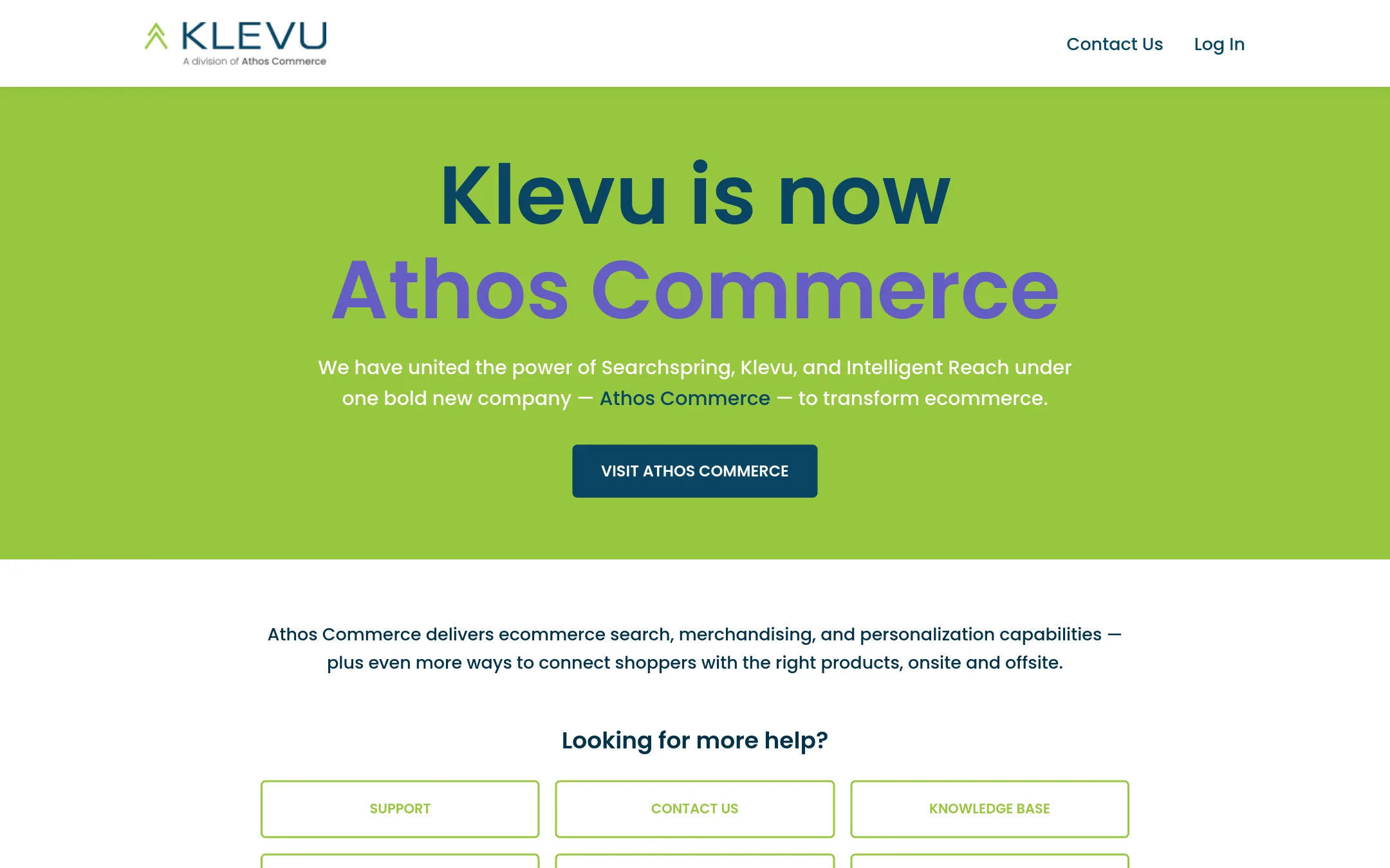 Klevu homepage