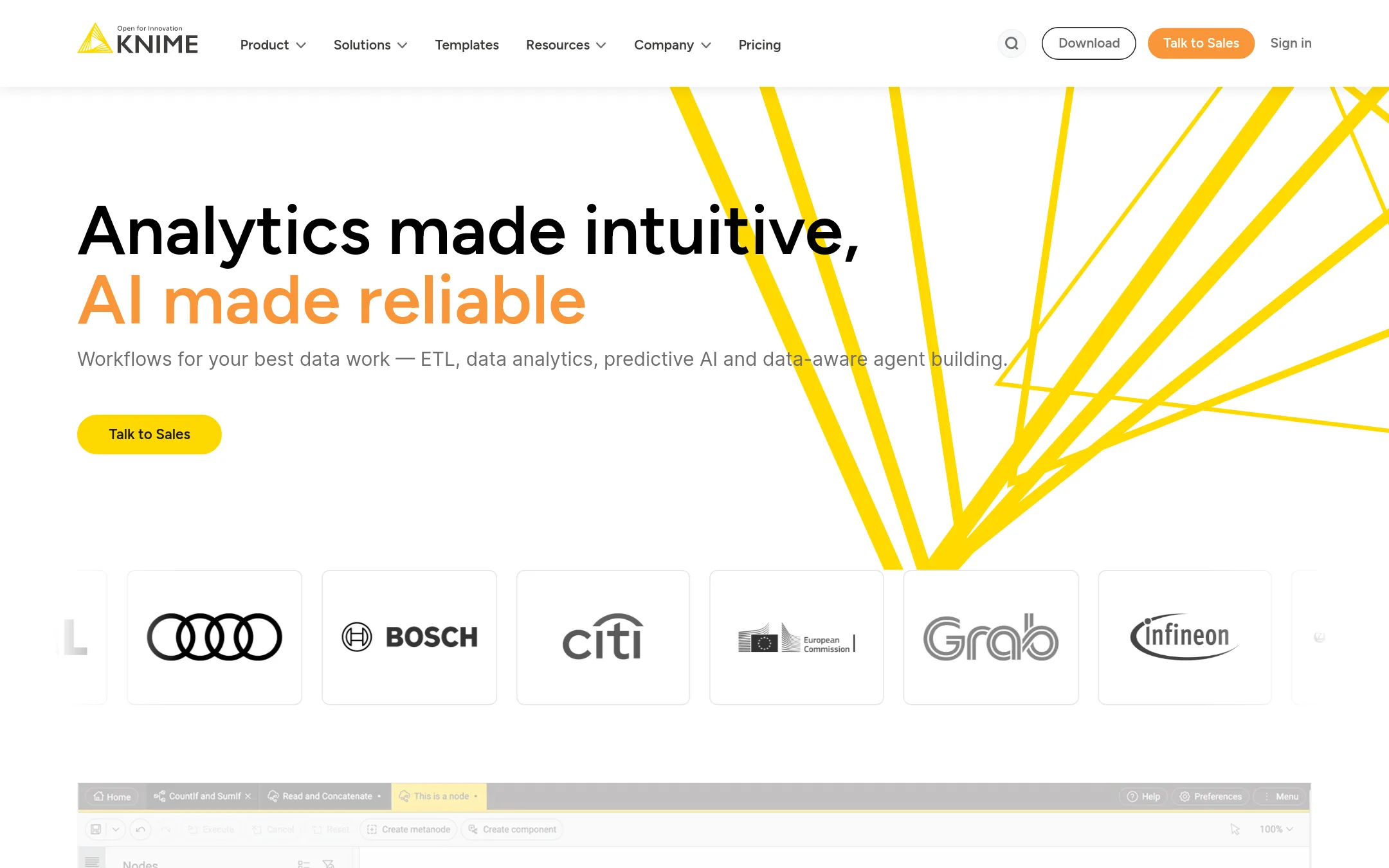 KNIME homepage