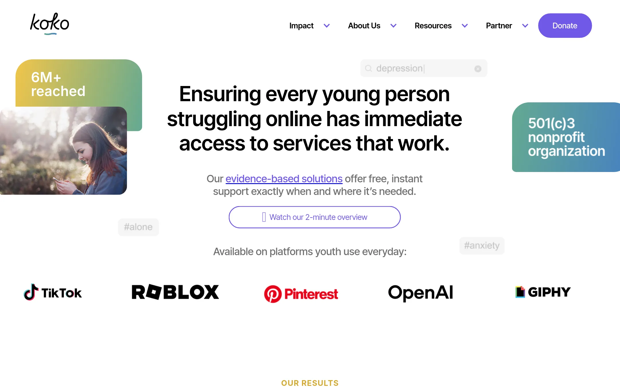 Koko homepage
