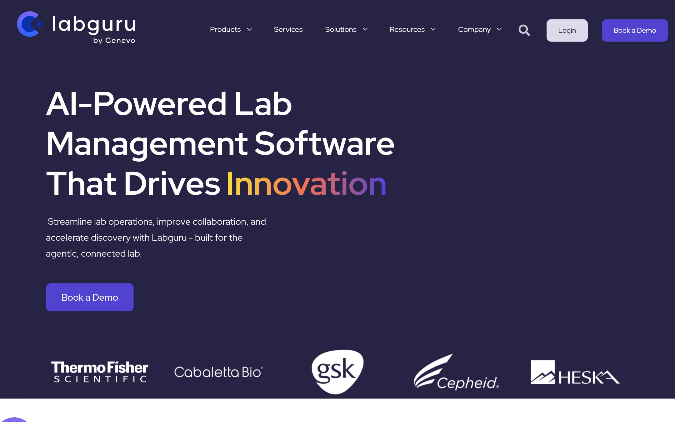 Labguru homepage