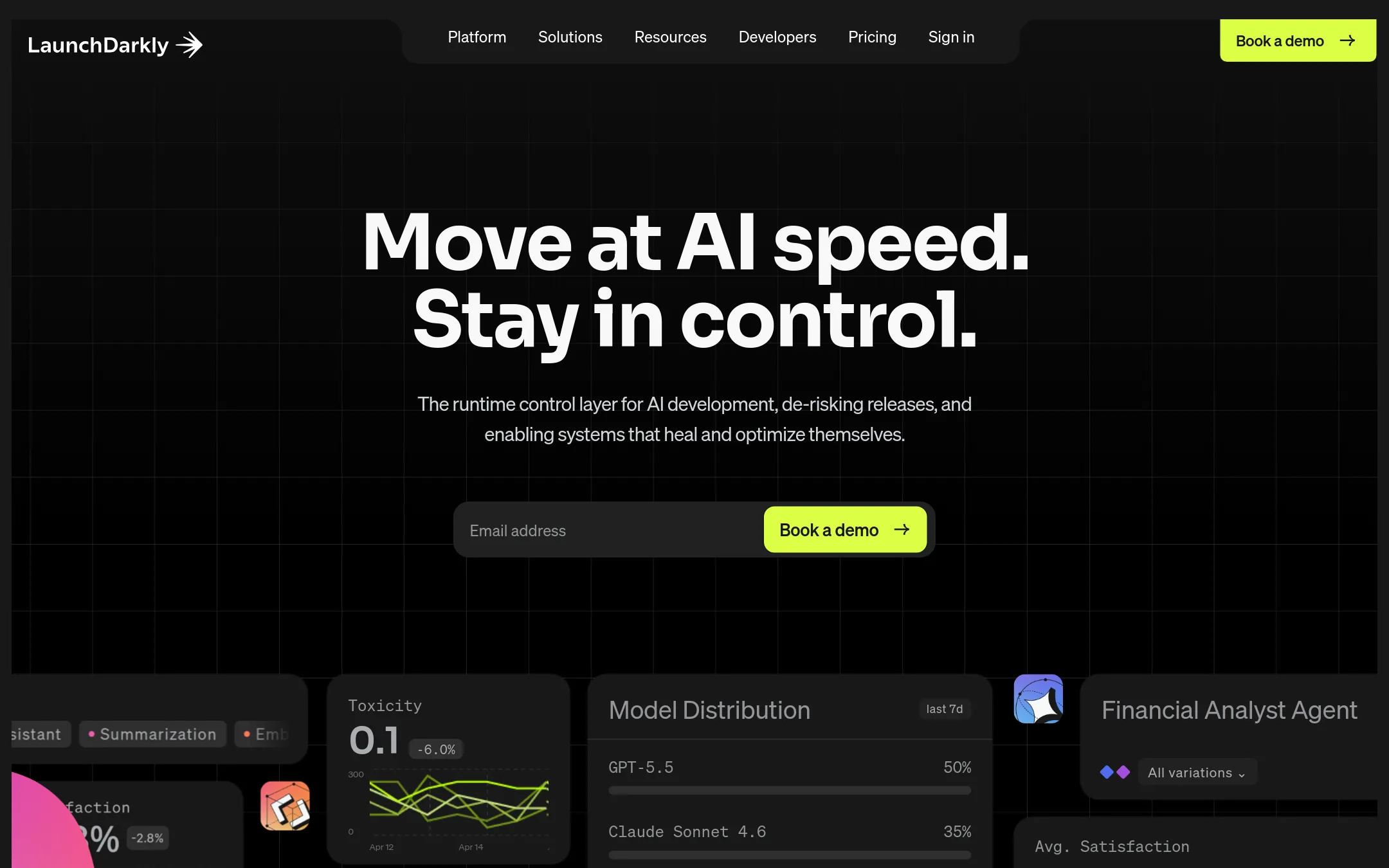 LaunchDarkly homepage
