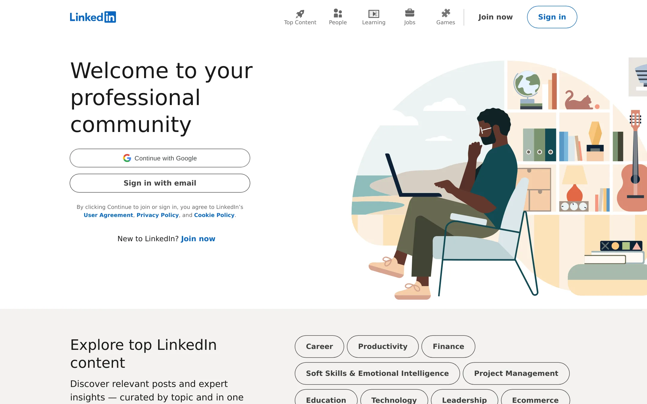LinkedIn Sales Navigator homepage