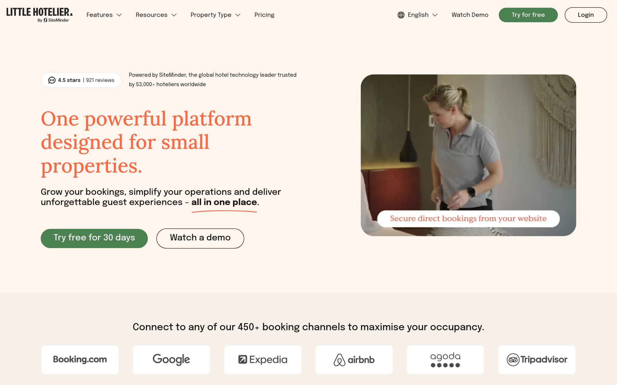 Little Hotelier homepage