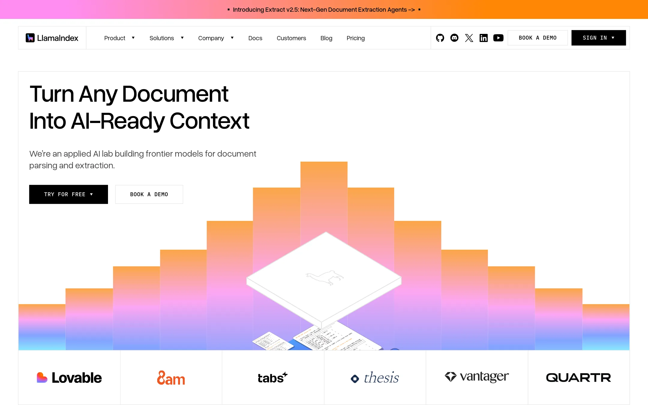 LlamaIndex homepage