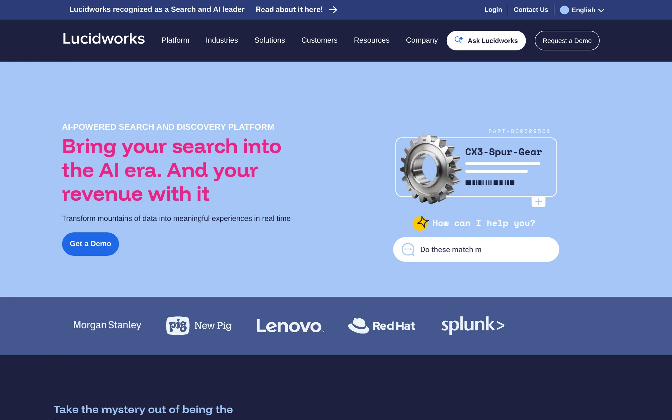 Lucidworks homepage