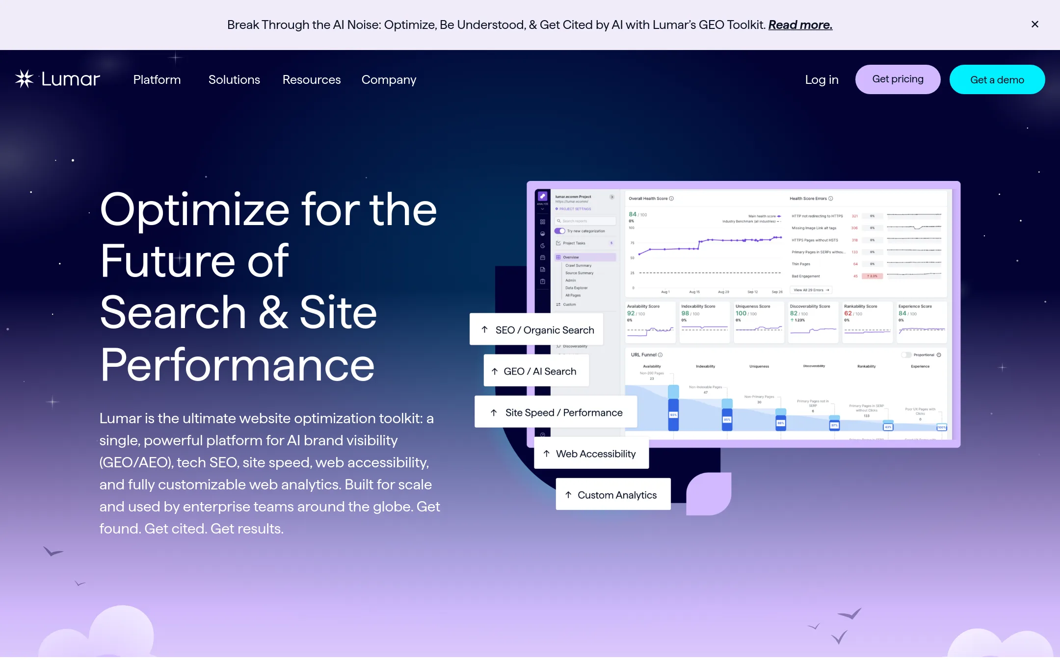 Lumar homepage