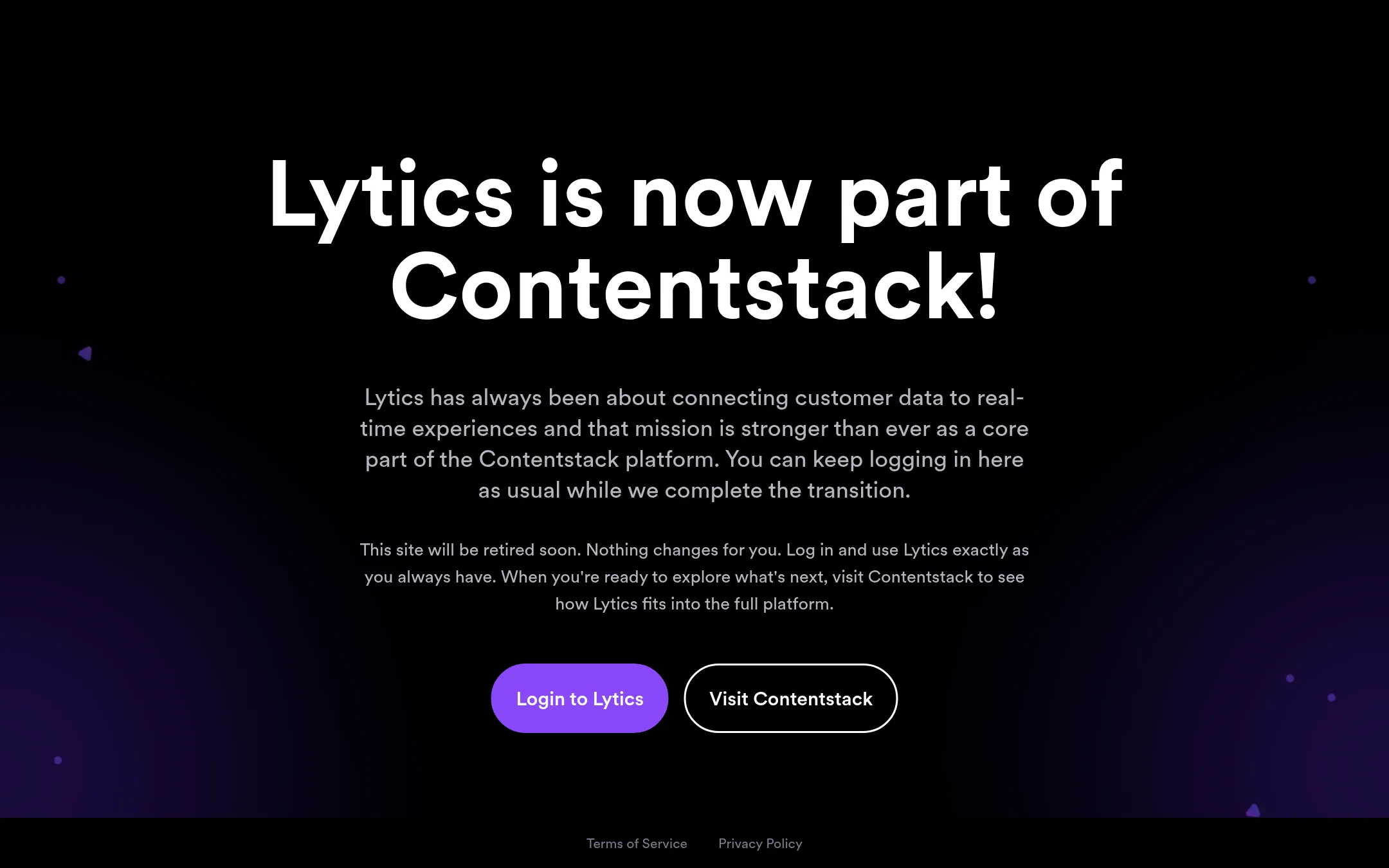 Lytics homepage