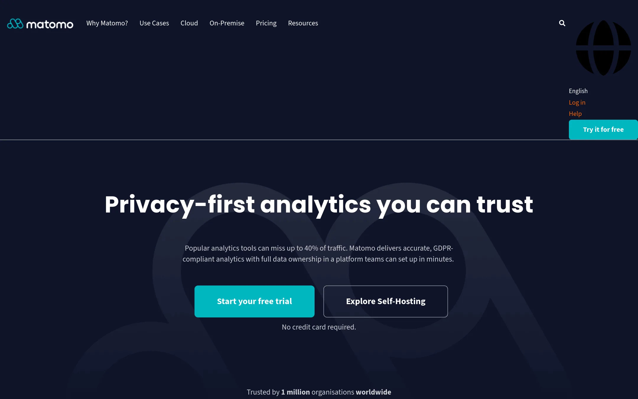 Matomo homepage