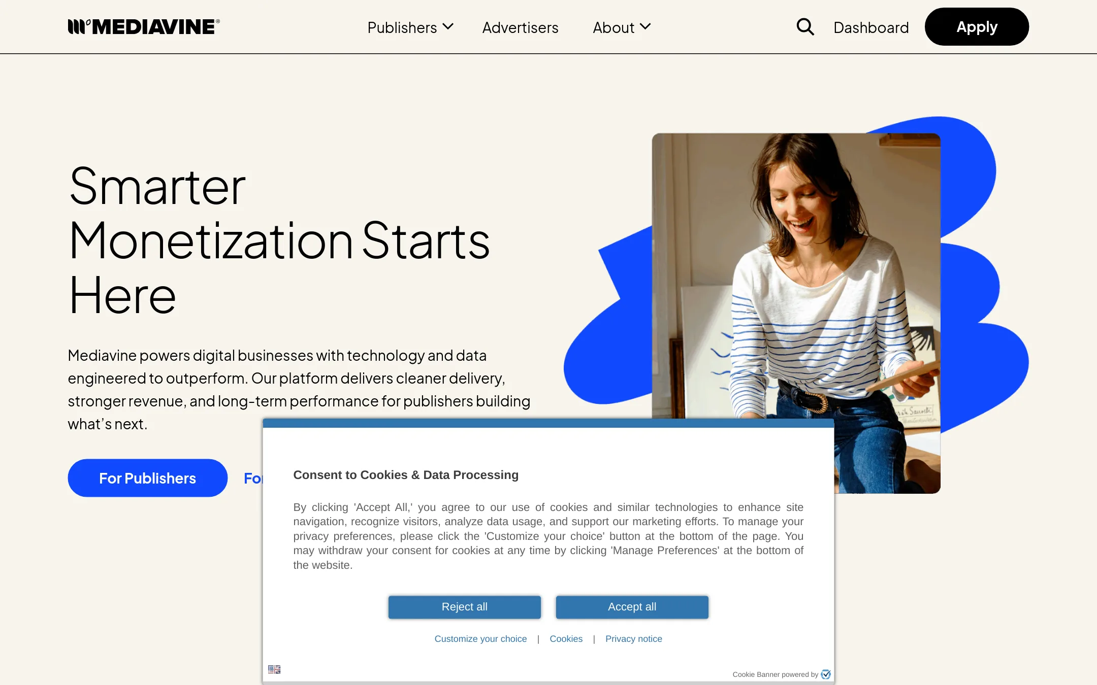 Mediavine homepage