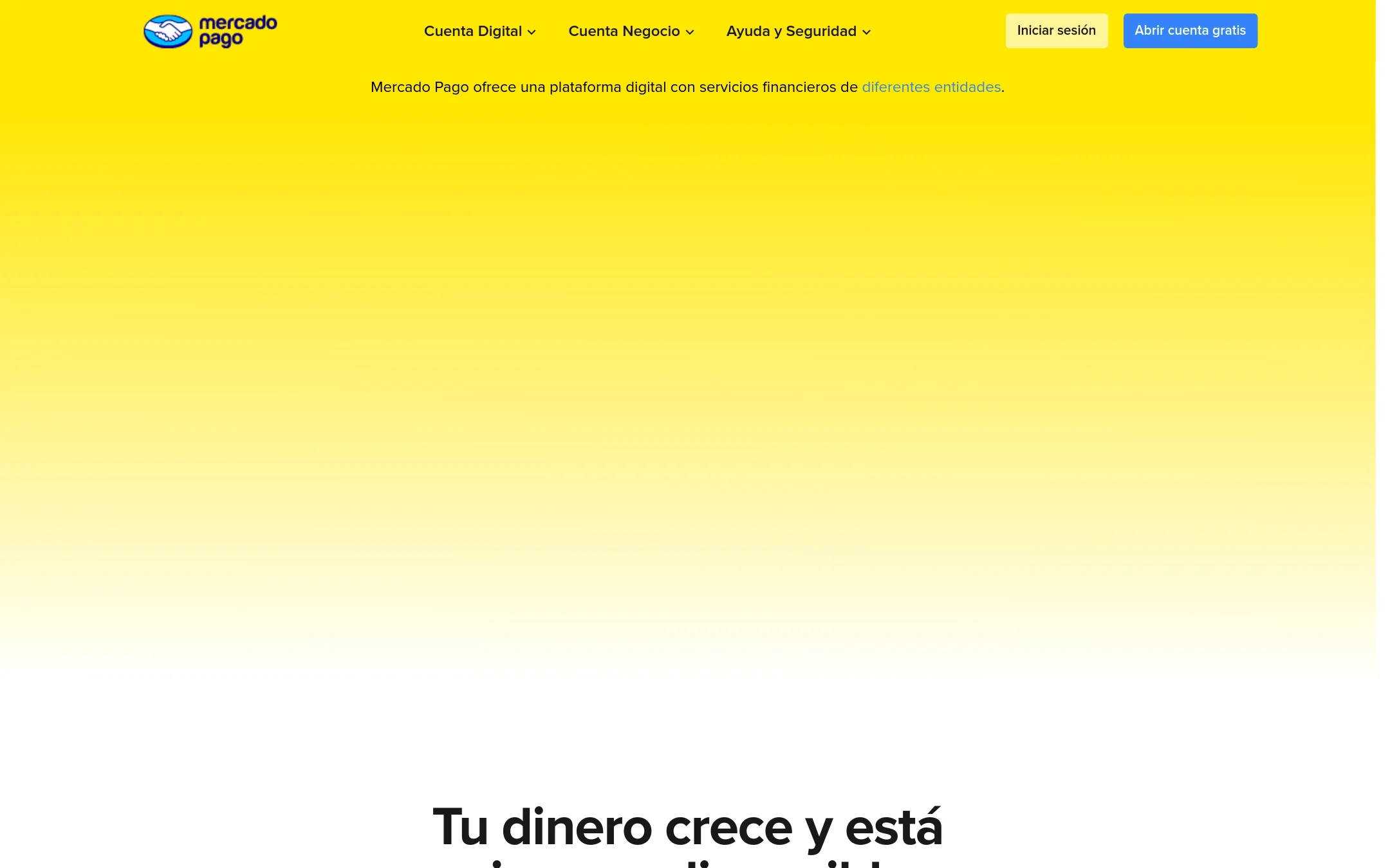 Mercado Pago homepage