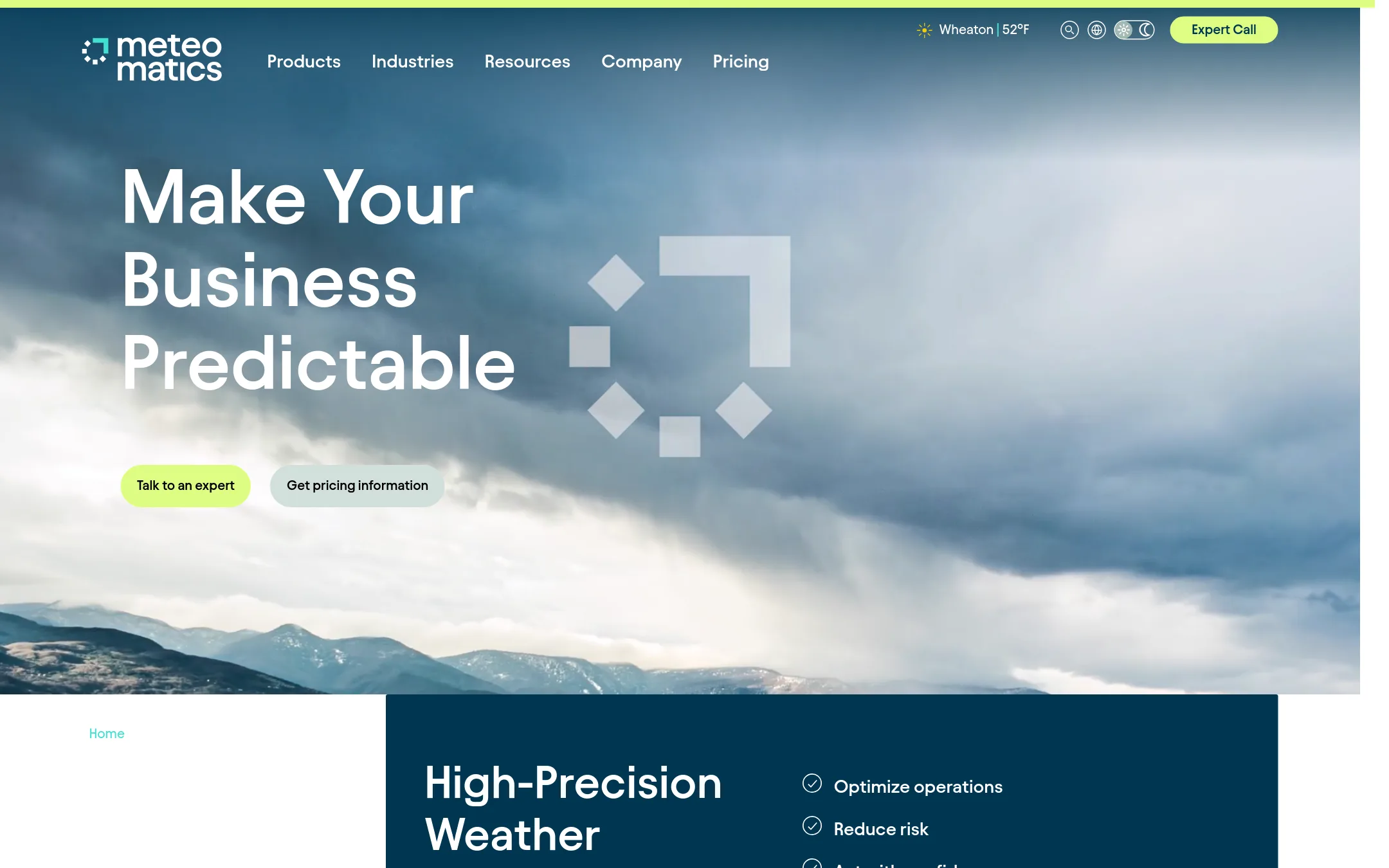 Meteomatics homepage