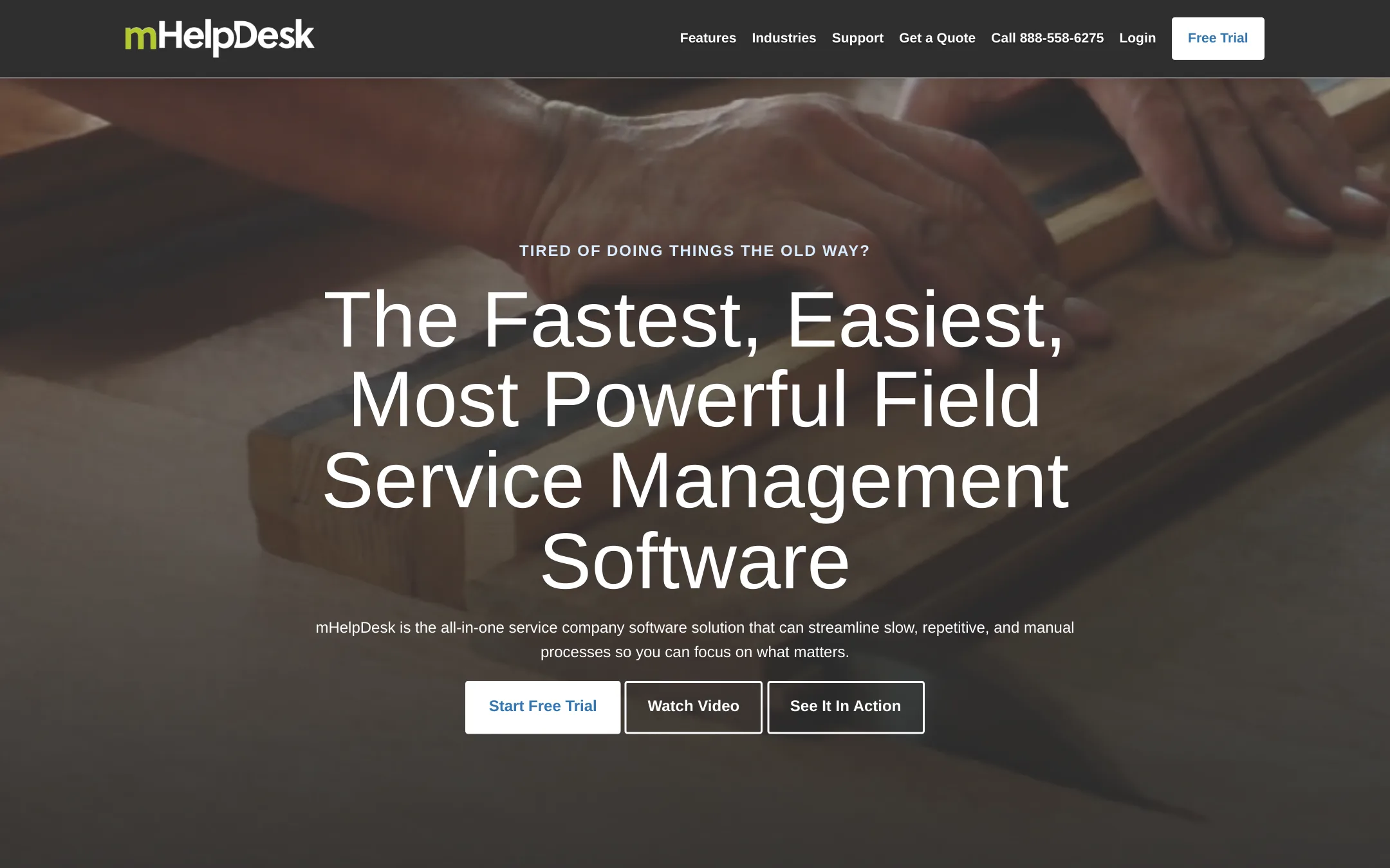 mHelpDesk homepage