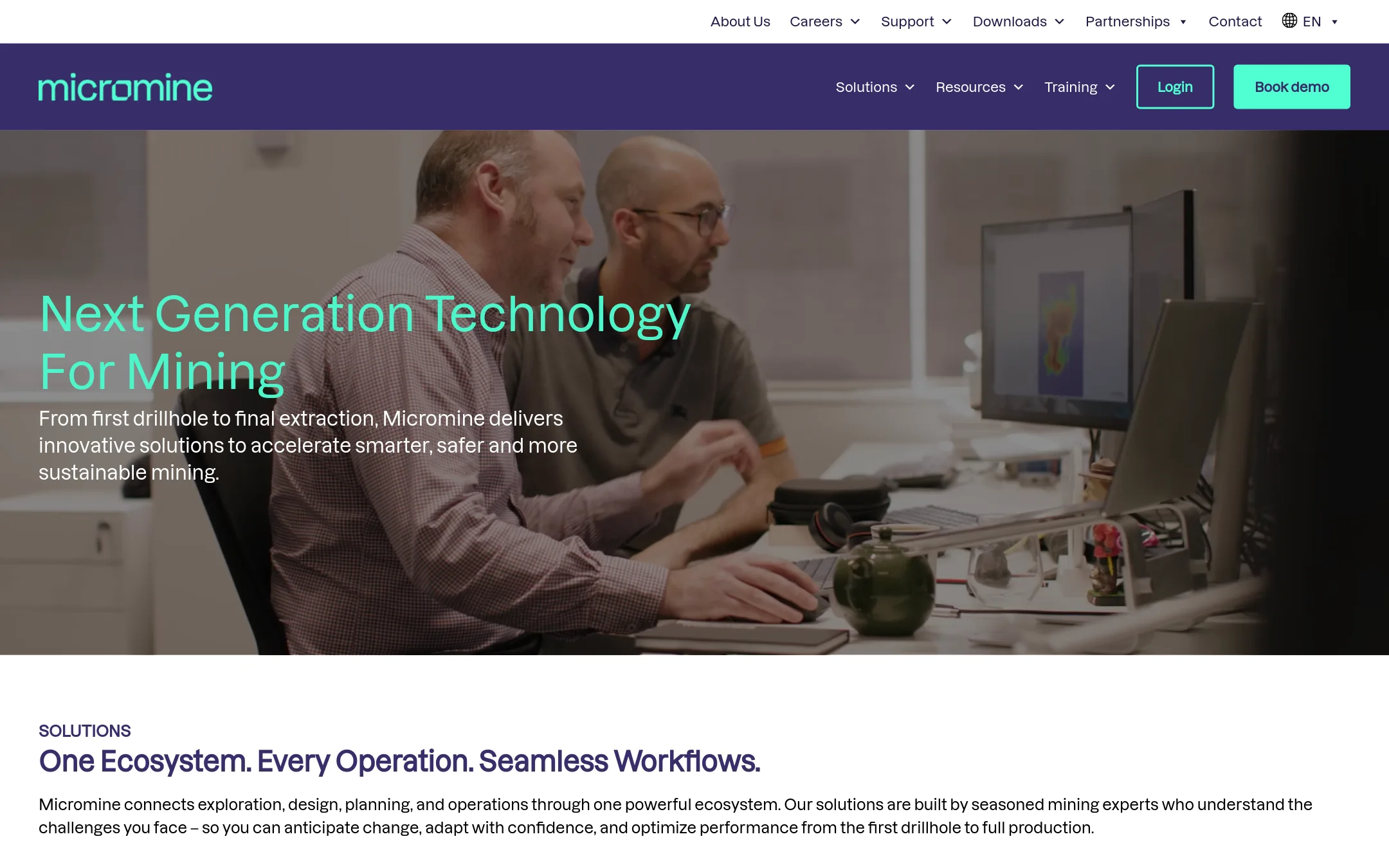 Micromine homepage