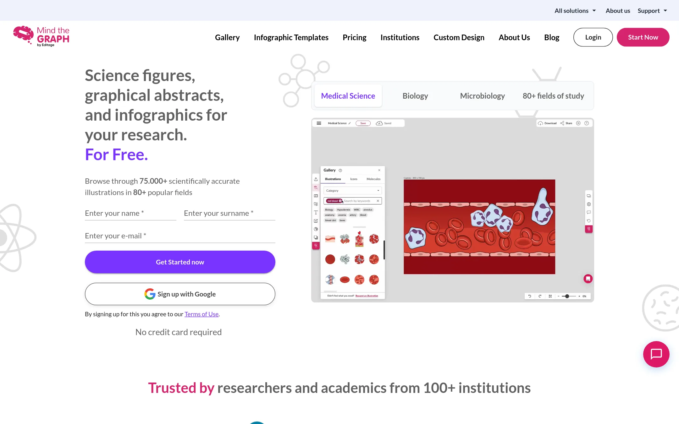Mind the Graph homepage
