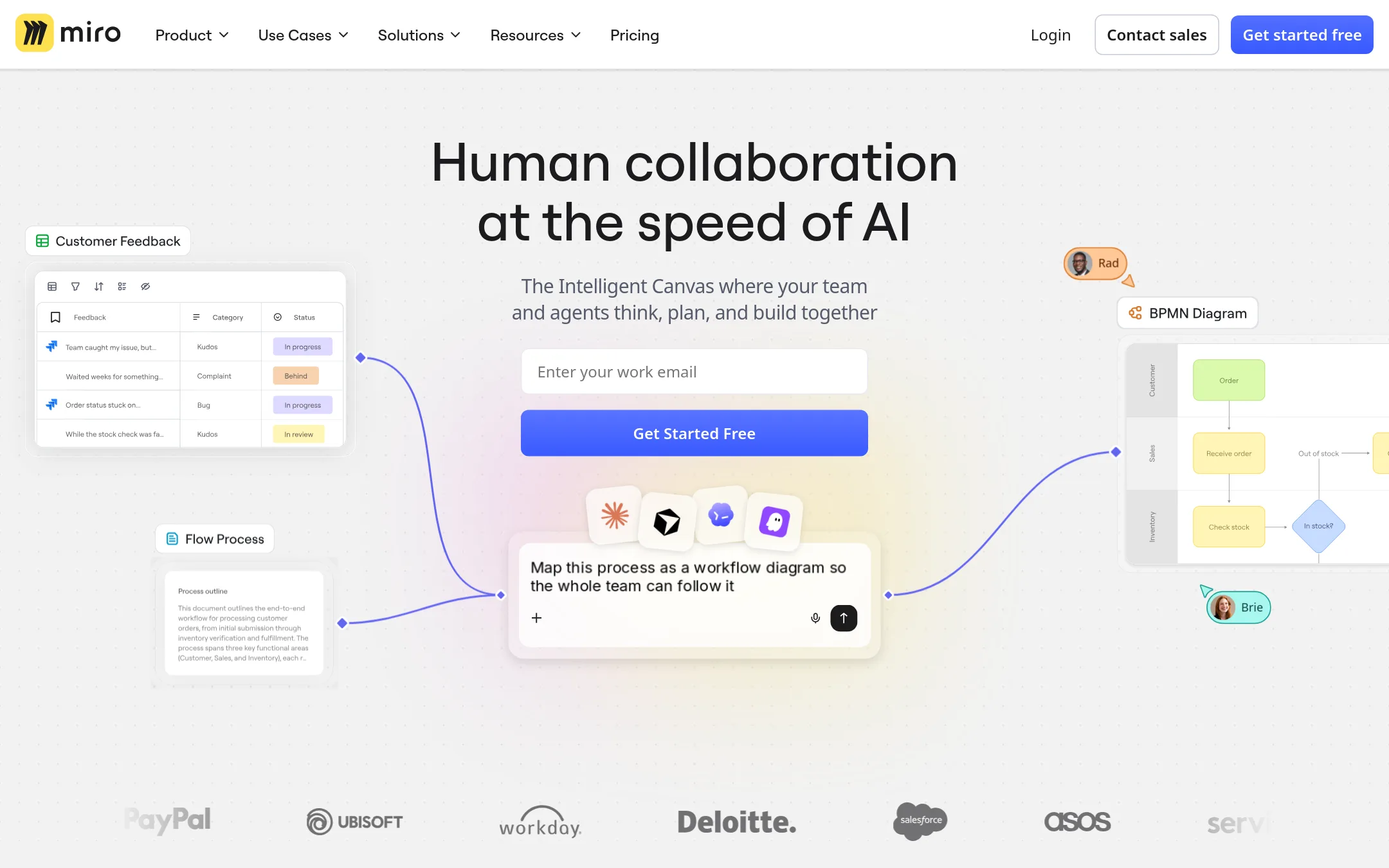 Miro homepage