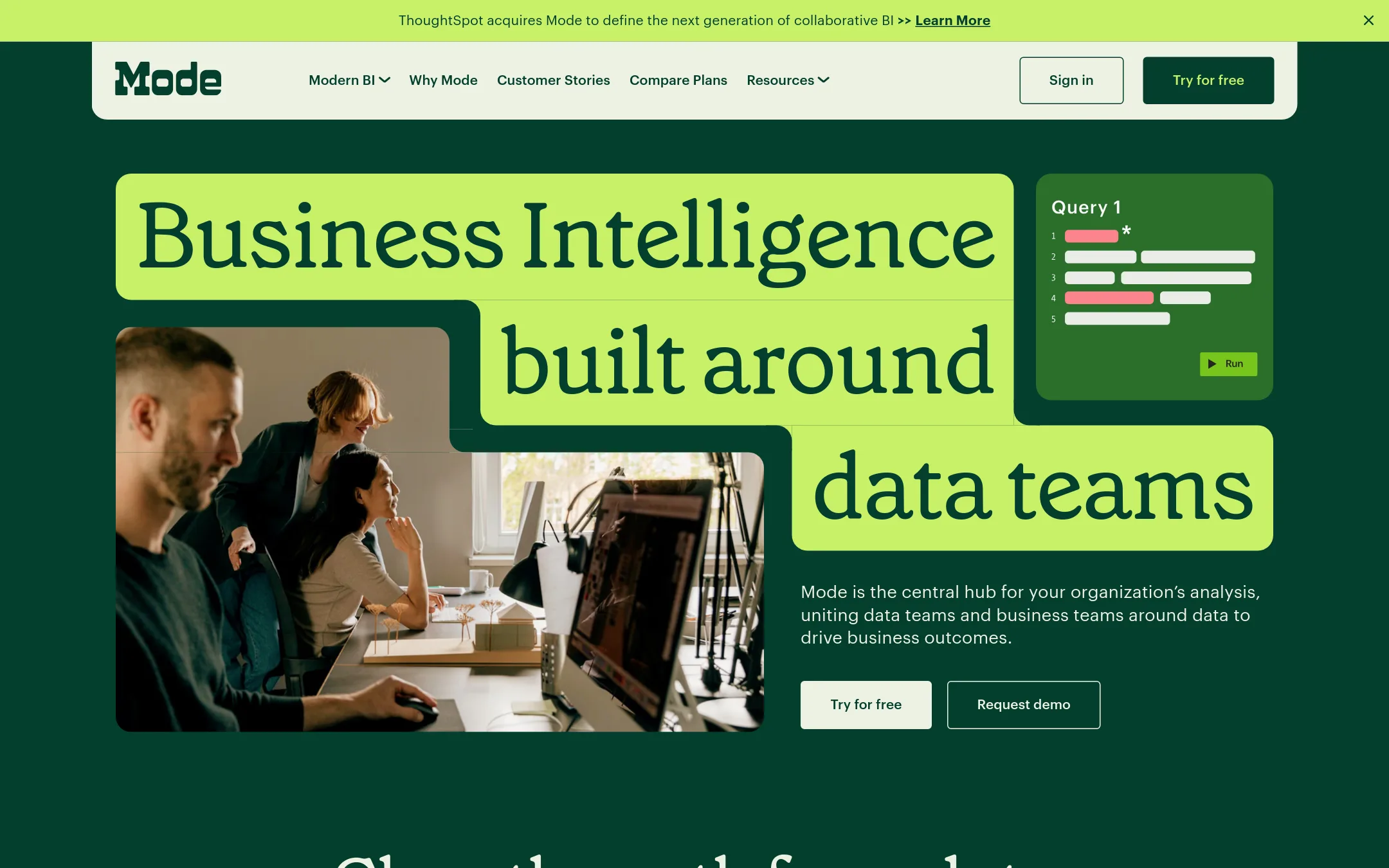 Mode homepage