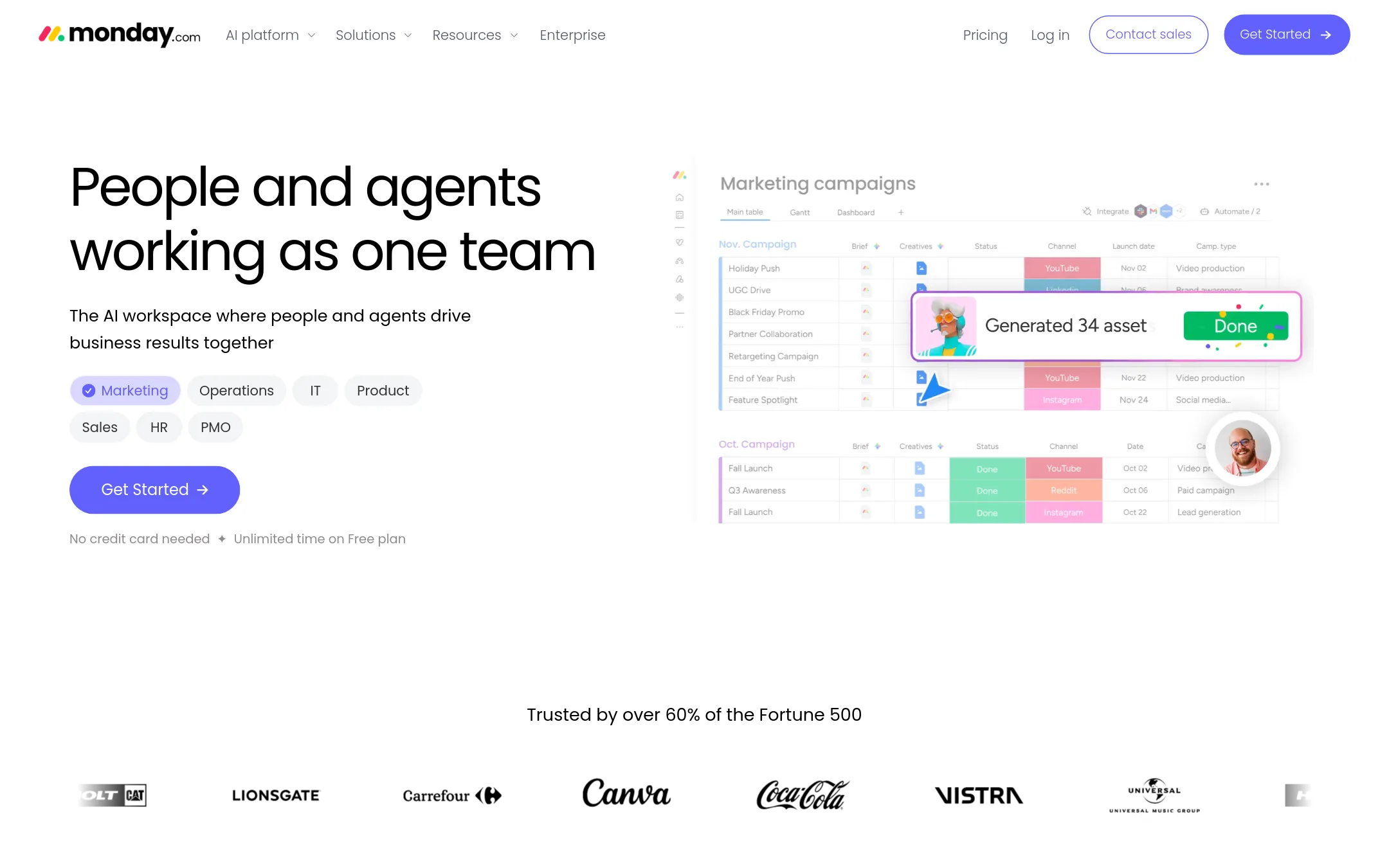 Monday.com homepage
