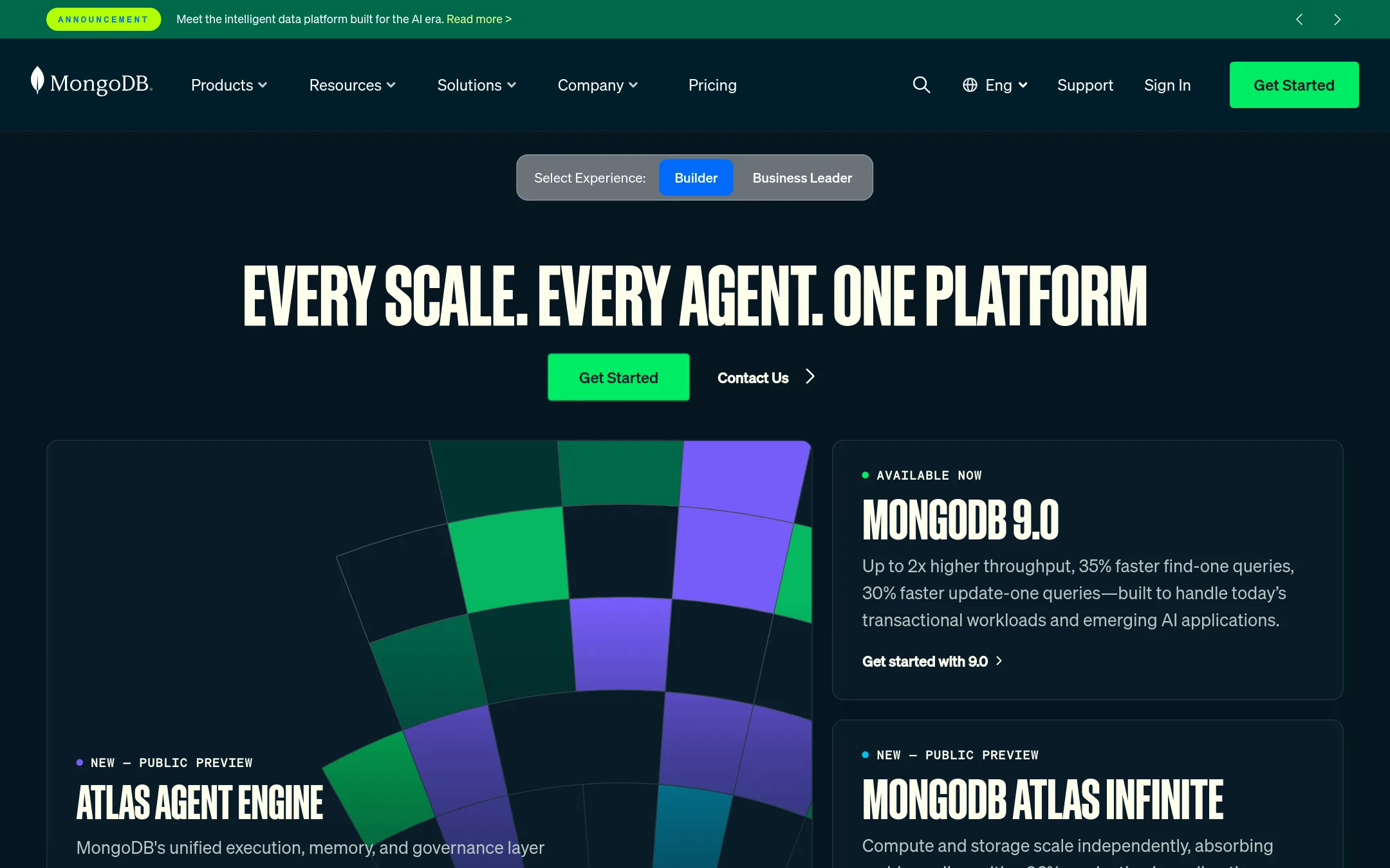 MongoDB homepage