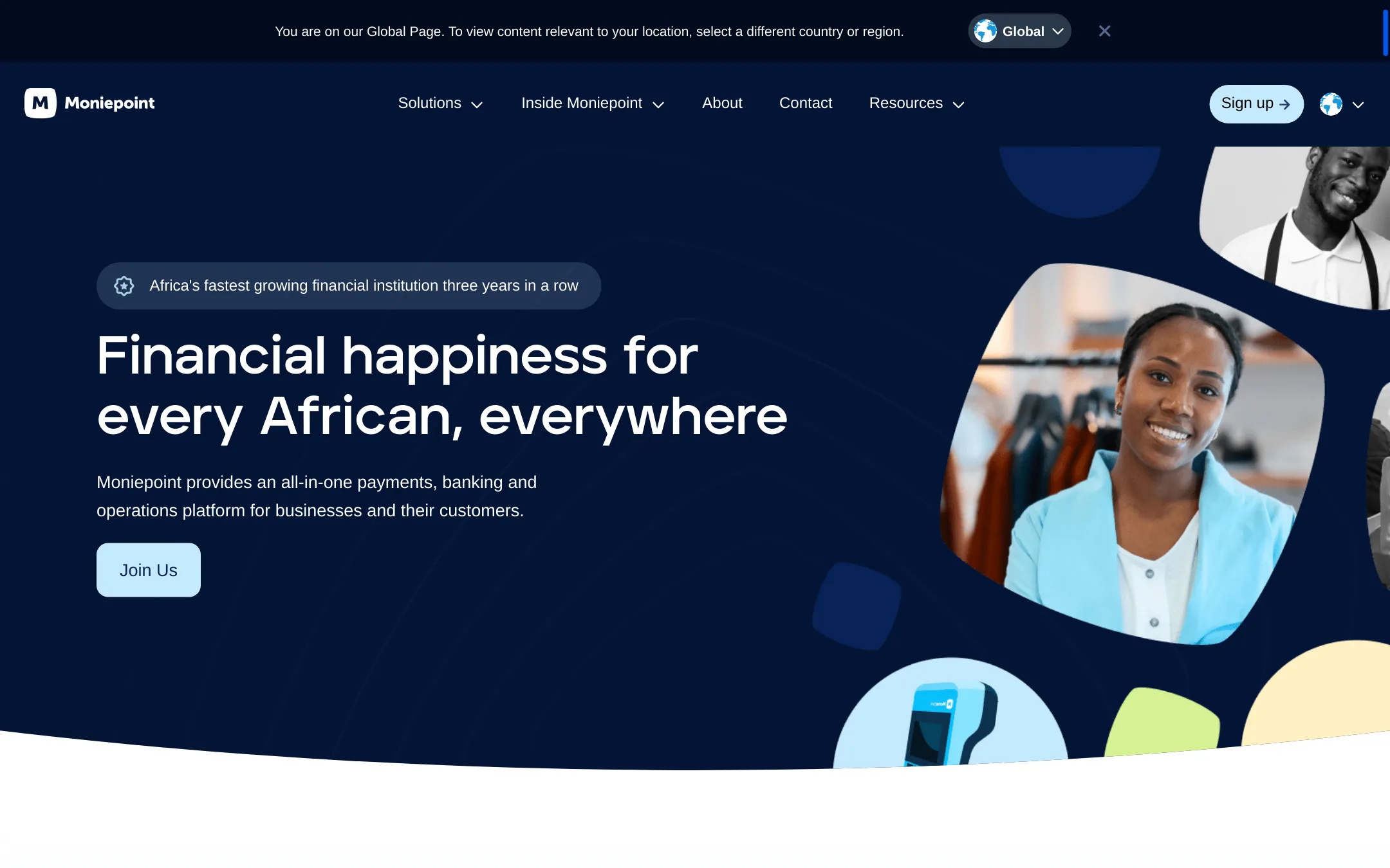 Moniepoint homepage