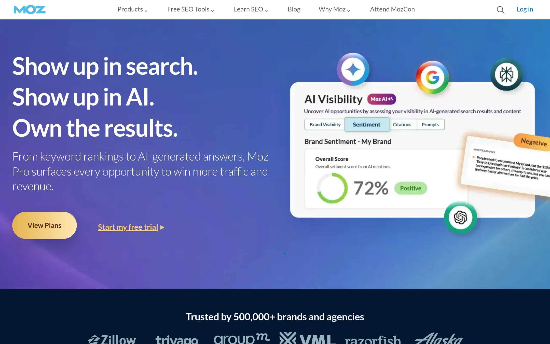 Moz Pro homepage