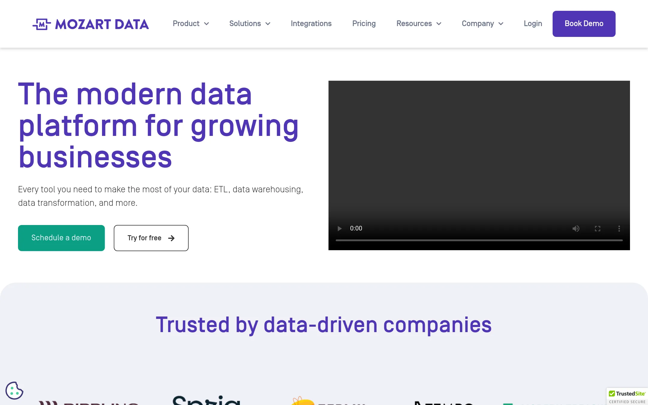 Mozart Data homepage