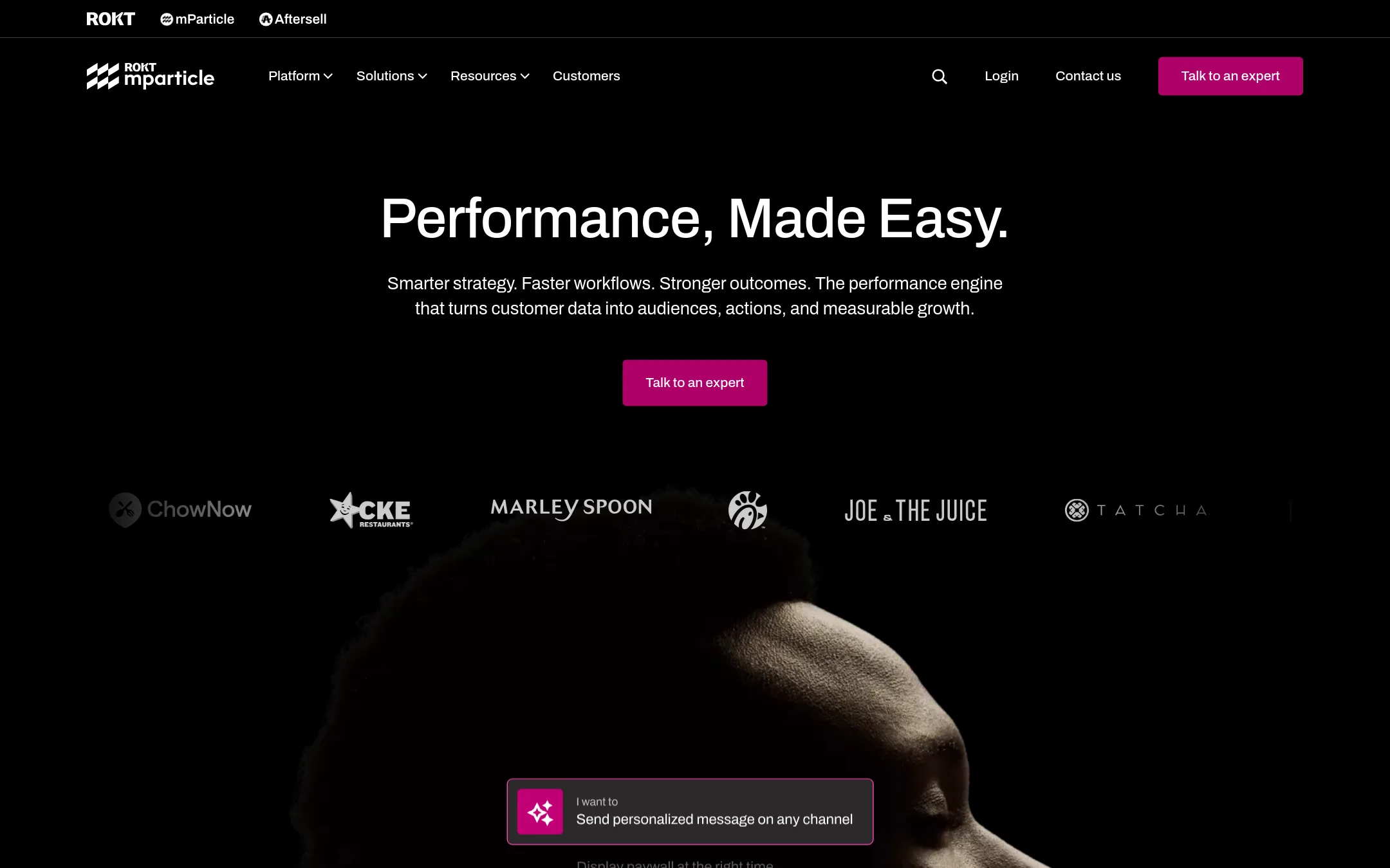 mParticle homepage
