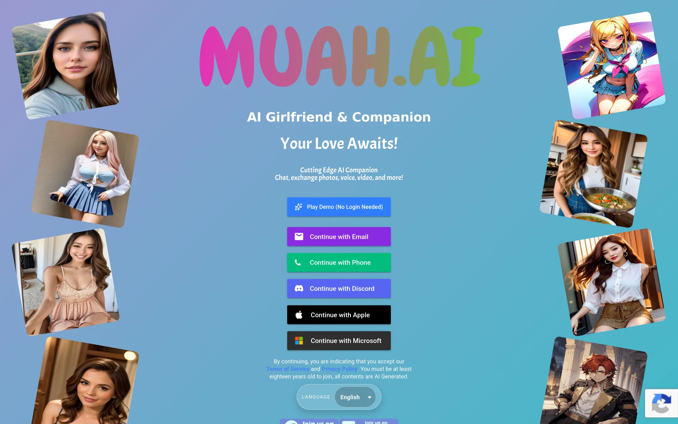 Muah.ai homepage