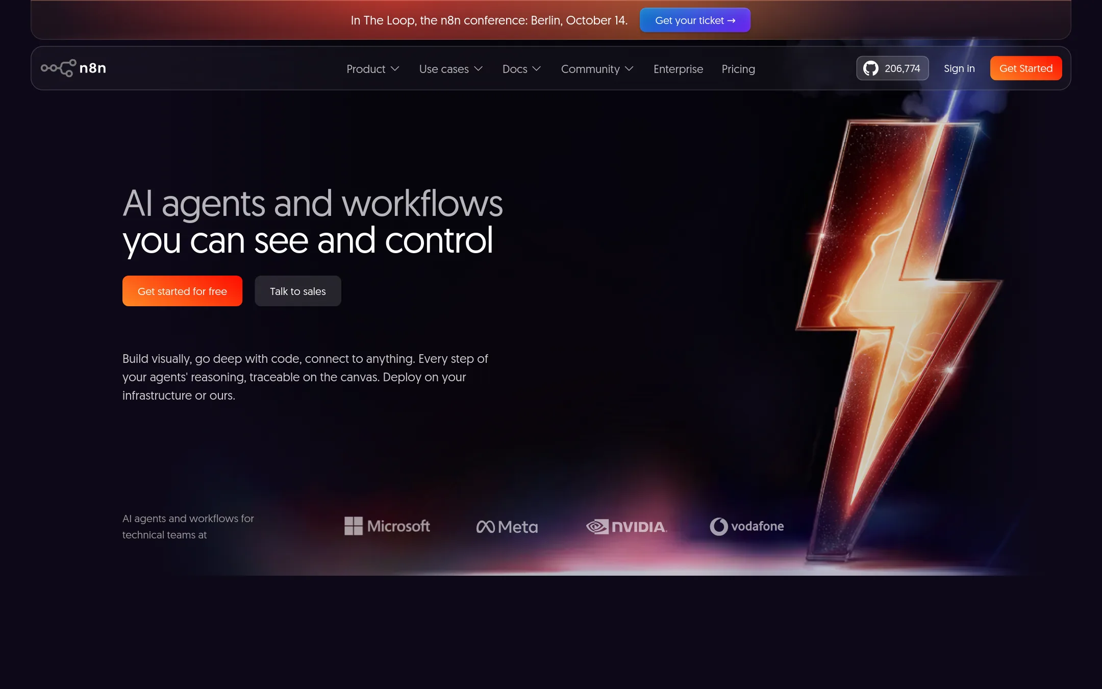 n8n homepage