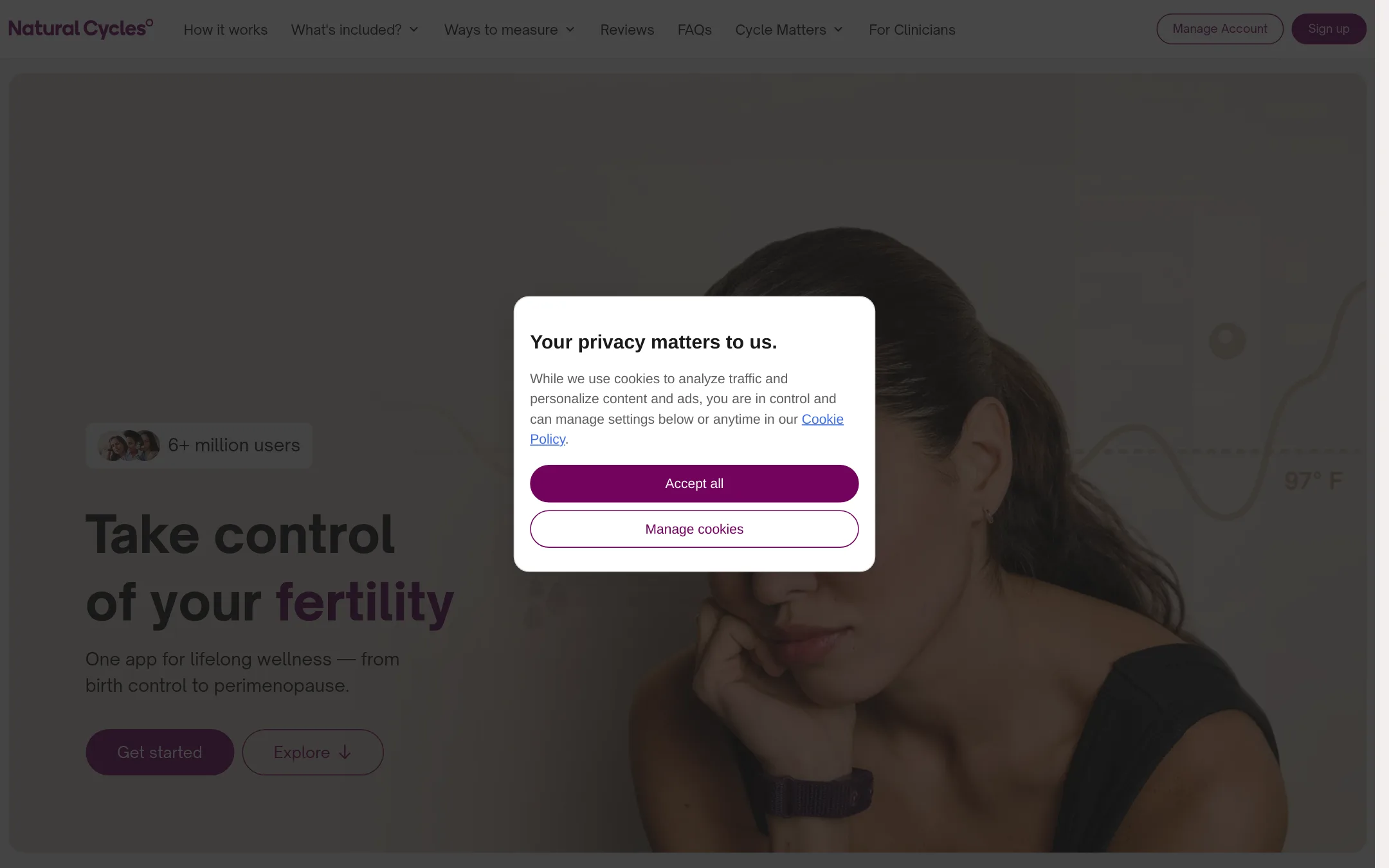 Natural Cycles homepage