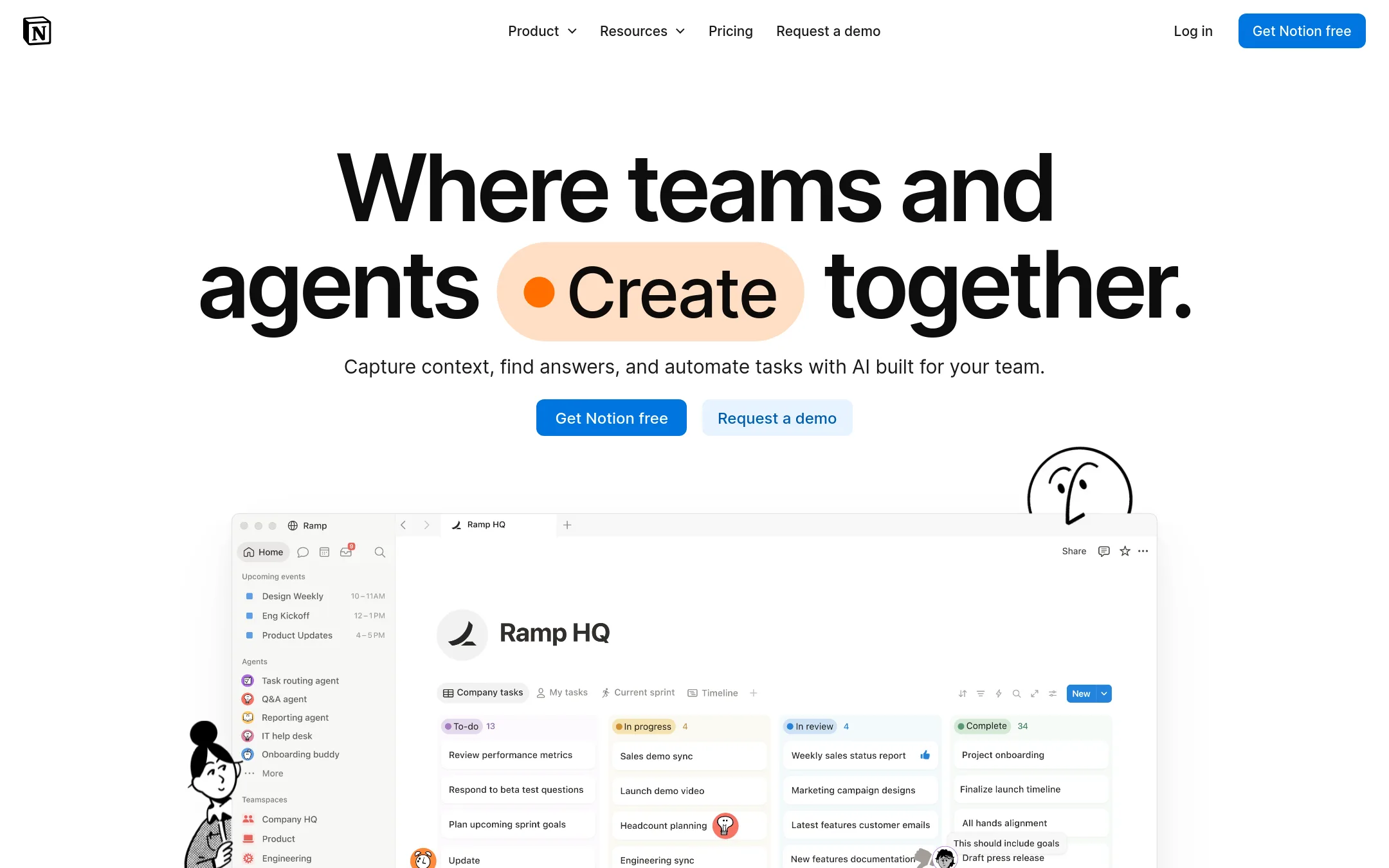 Notion homepage